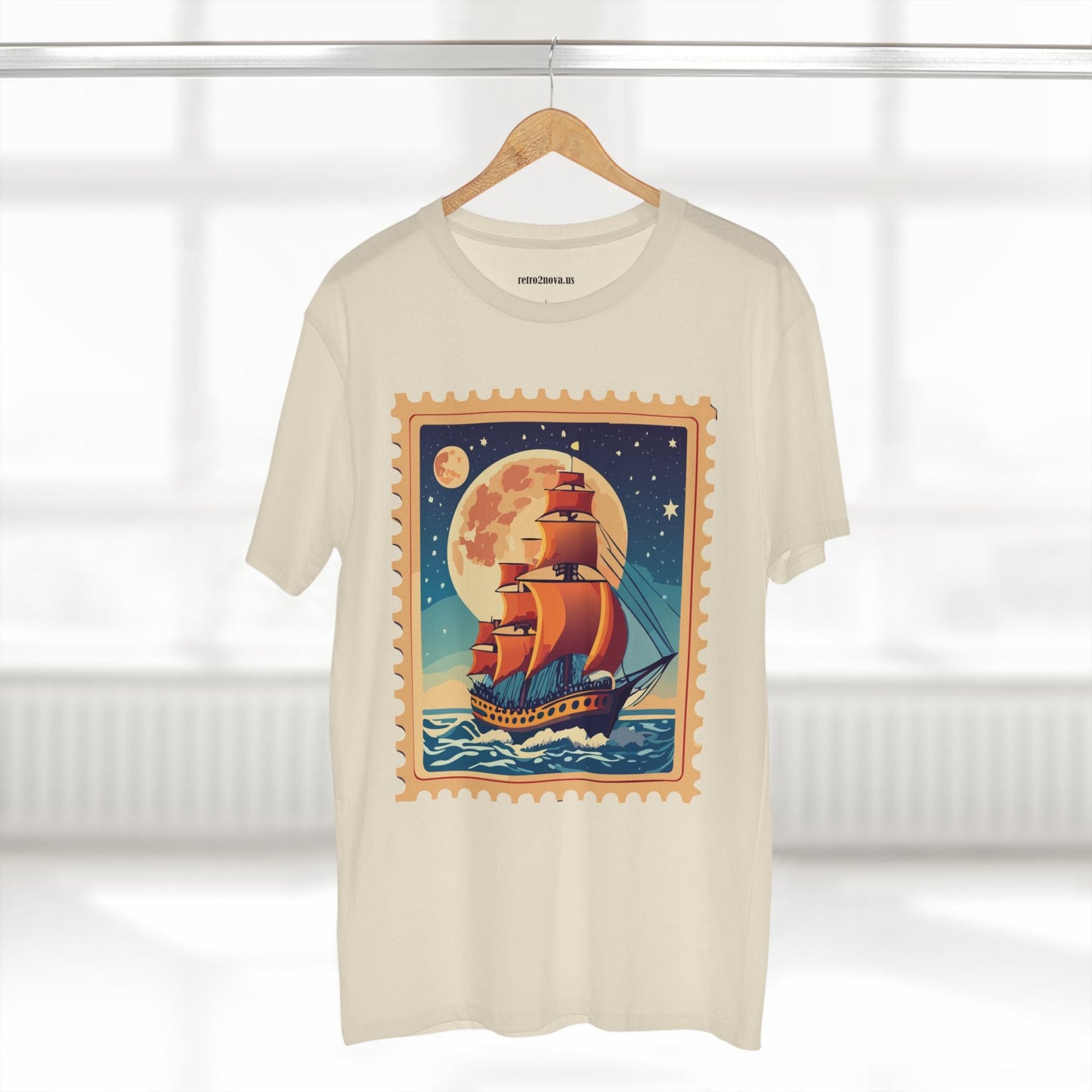 Postage Stamp Shirt Unisex Premium Cotton Tee With Original Art Design Retro2Nova
