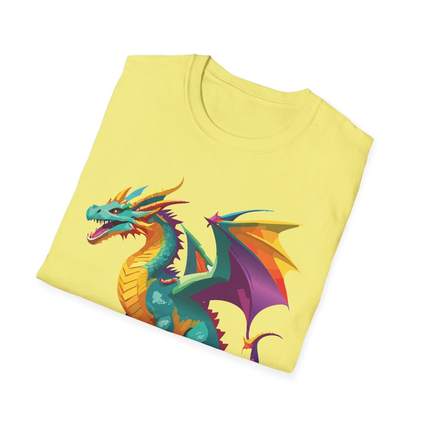 Dragon T Shirt Unisex Short Sleeve Art Design Gildan Softstyle Cotton Tee For Animal Lovers