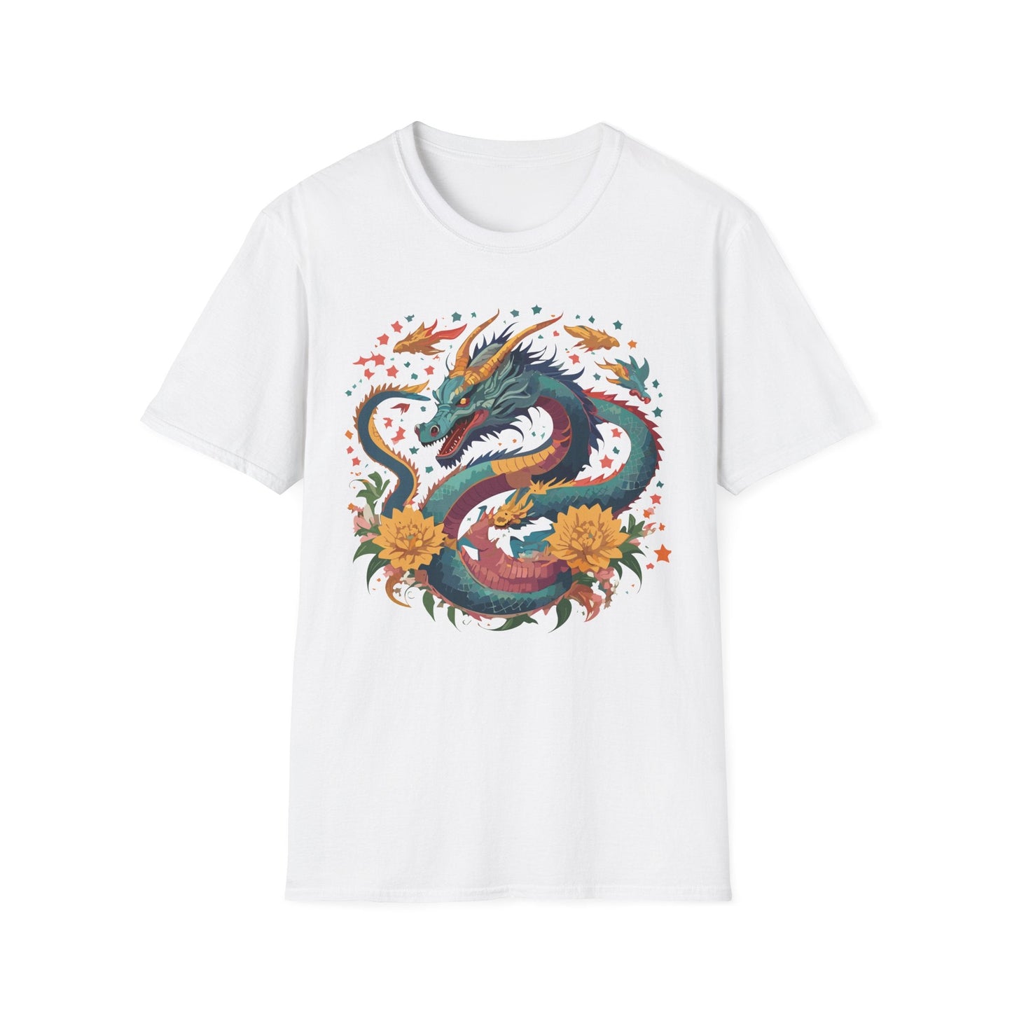 Dragon Graphic Unisex 100 Cotton Tee with Animal Artwork Design 7
