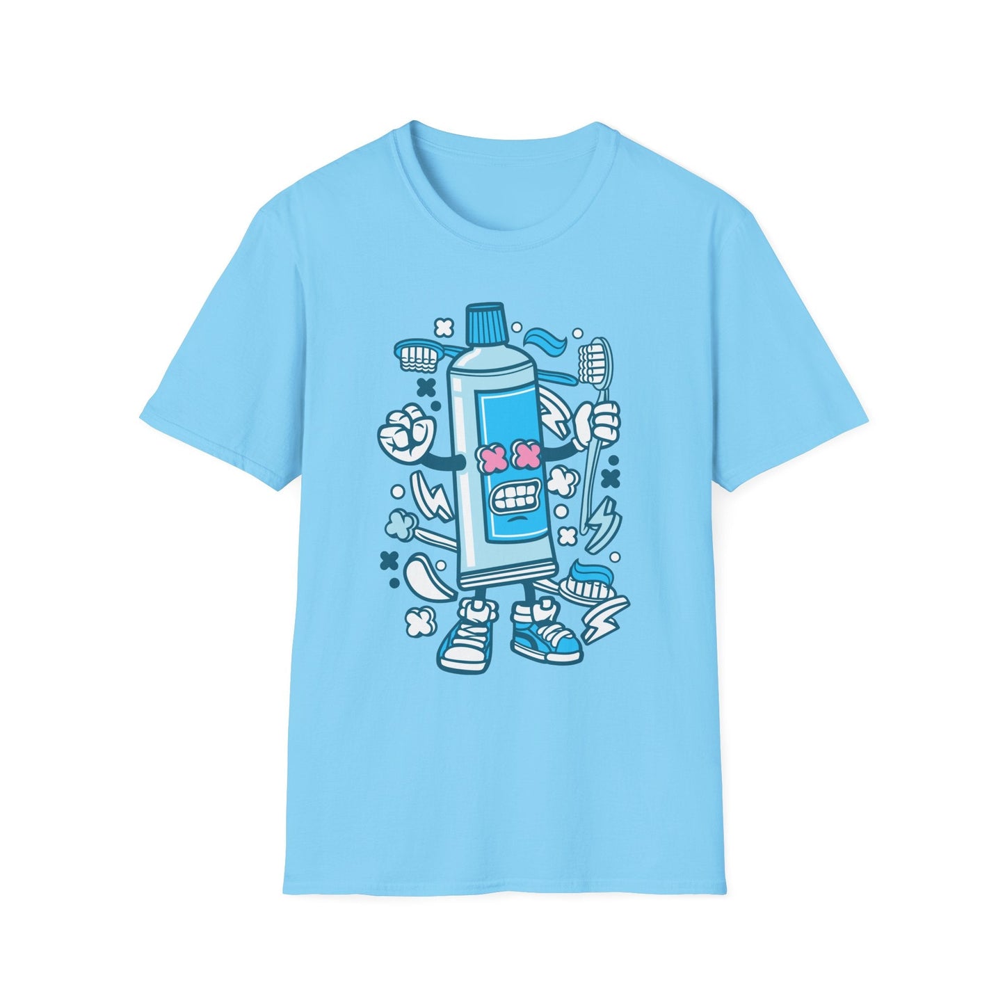 Cartoon Animation T Shirt Unisex Gildan Softstyle 64000 Tee With Fun Art Design Artwork