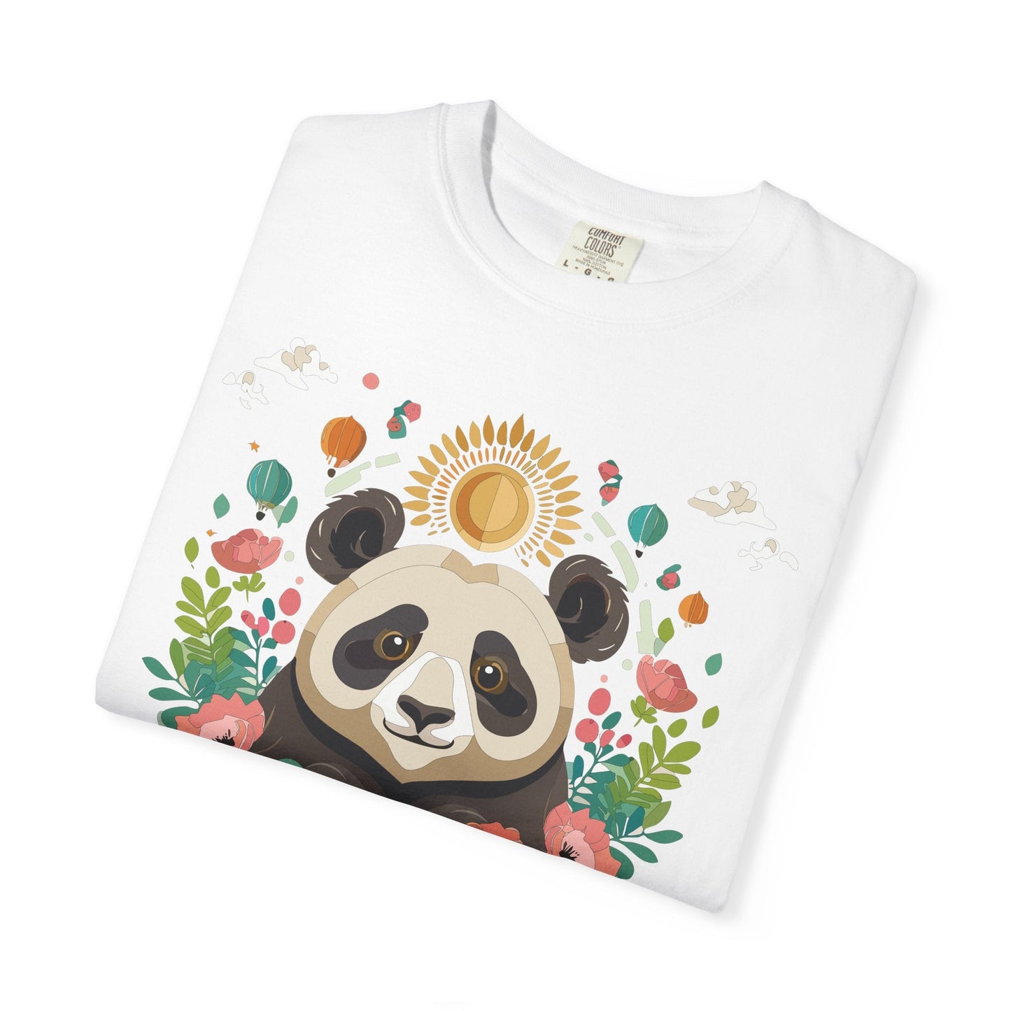 Panda Portrait Graphic T-Shirt Unisex Cotton Floral Animal Art Tee p4