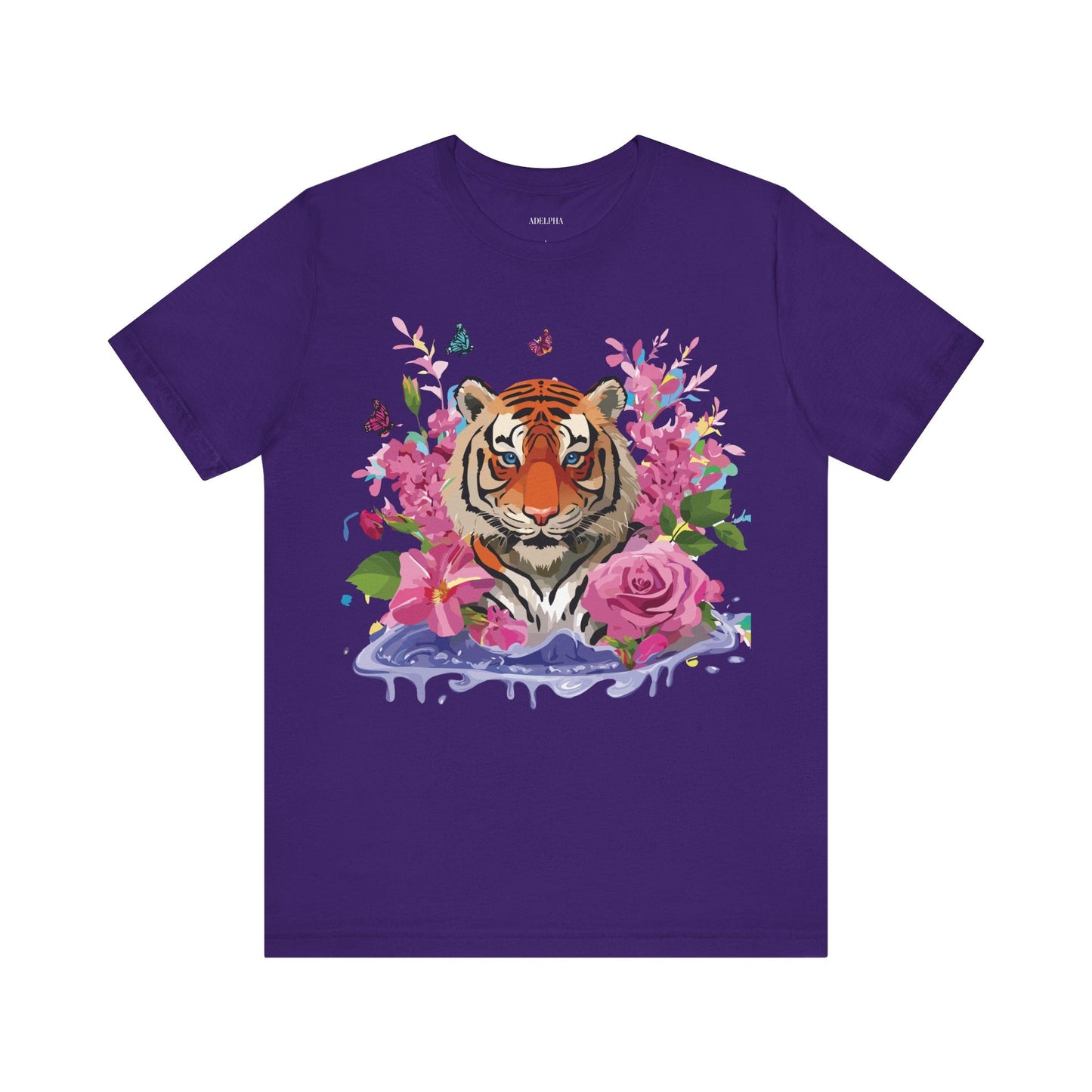 Tiger Graphic Unisex 100 Cotton Vintage Art with Animal Tee 11