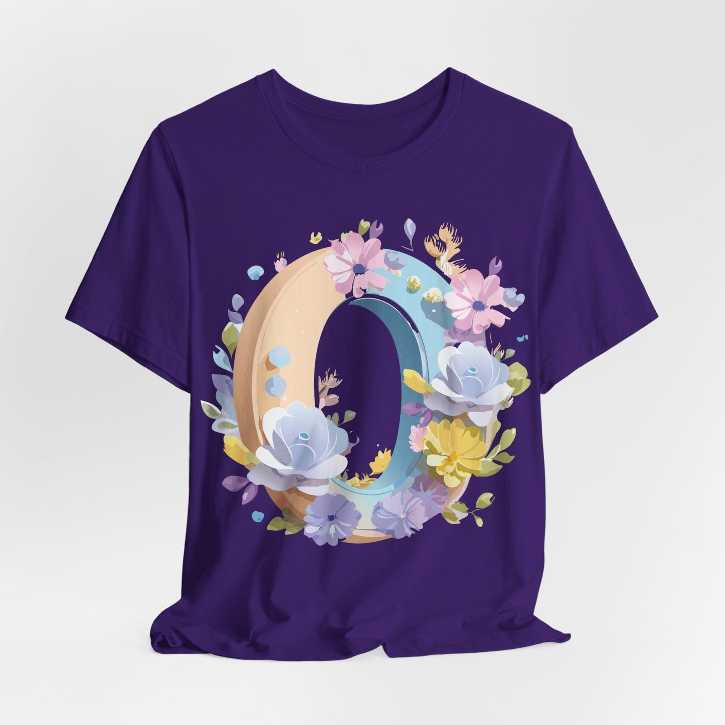 Letter O Shirt Unisex Graphic Tee With Vintage Inspired Art By Adelpha Premium Jersey Short Sleeve