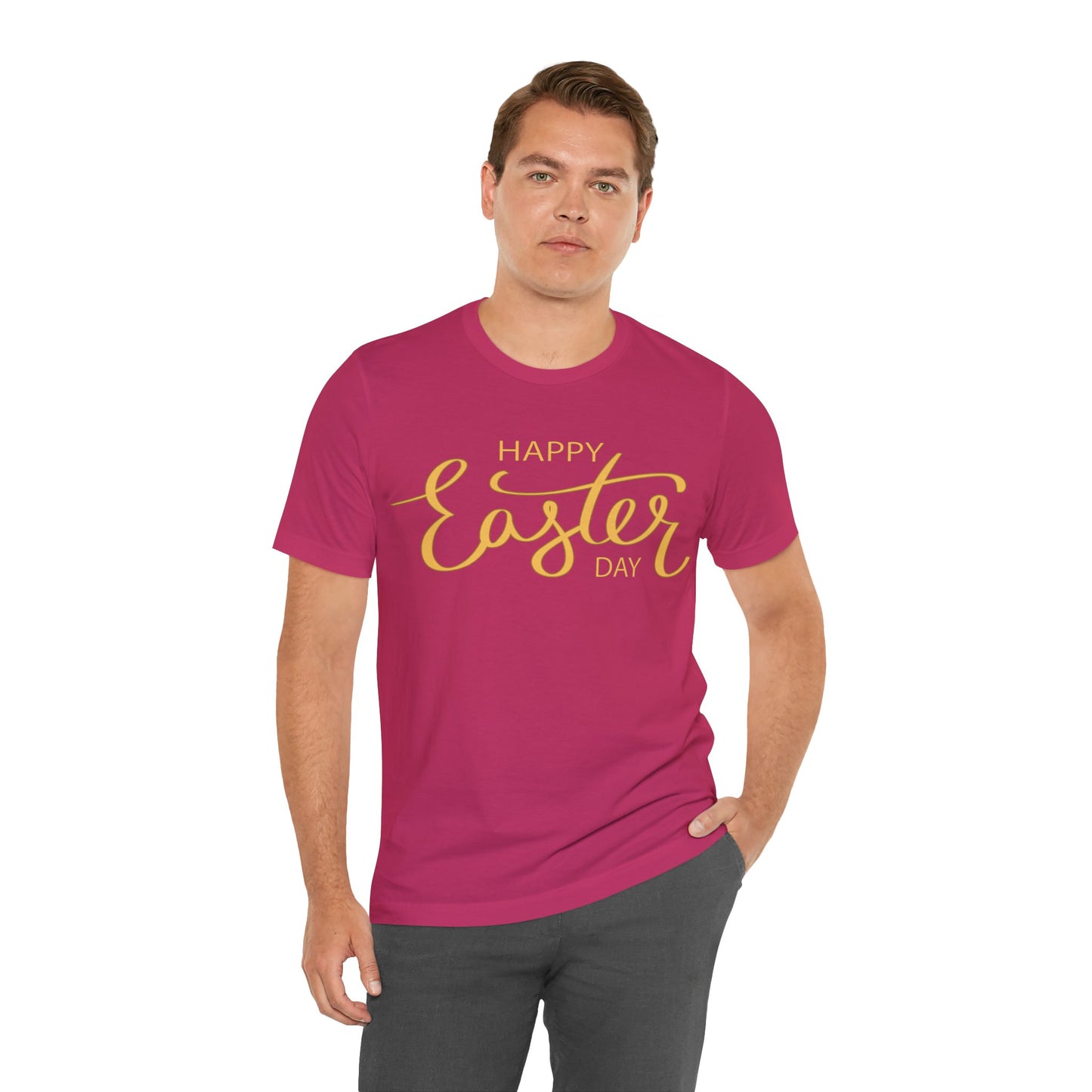 Unisex Cotton Tee Shirt with Easter Prints