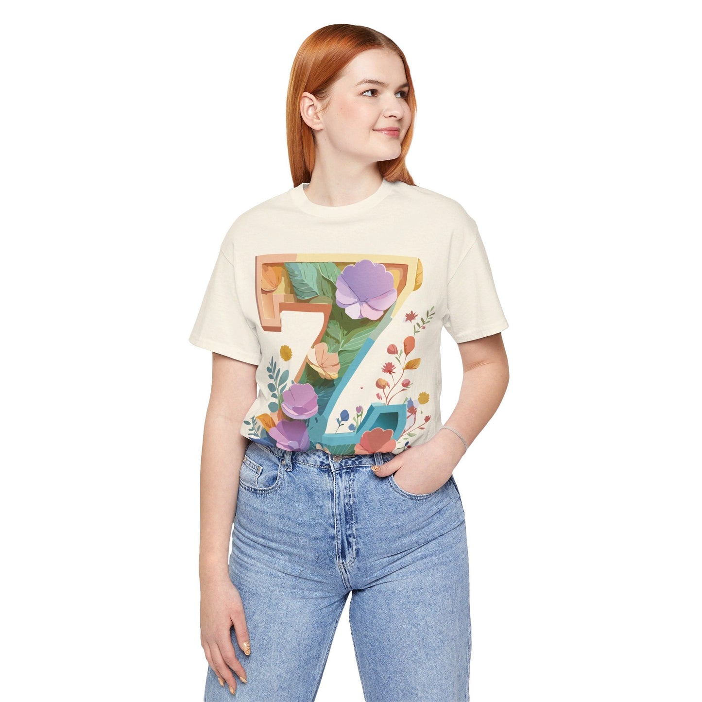 Unisex Letter Z Graphic Tee Premium by Adelpha Vintage Inspired Art Short Sleeve Shirt