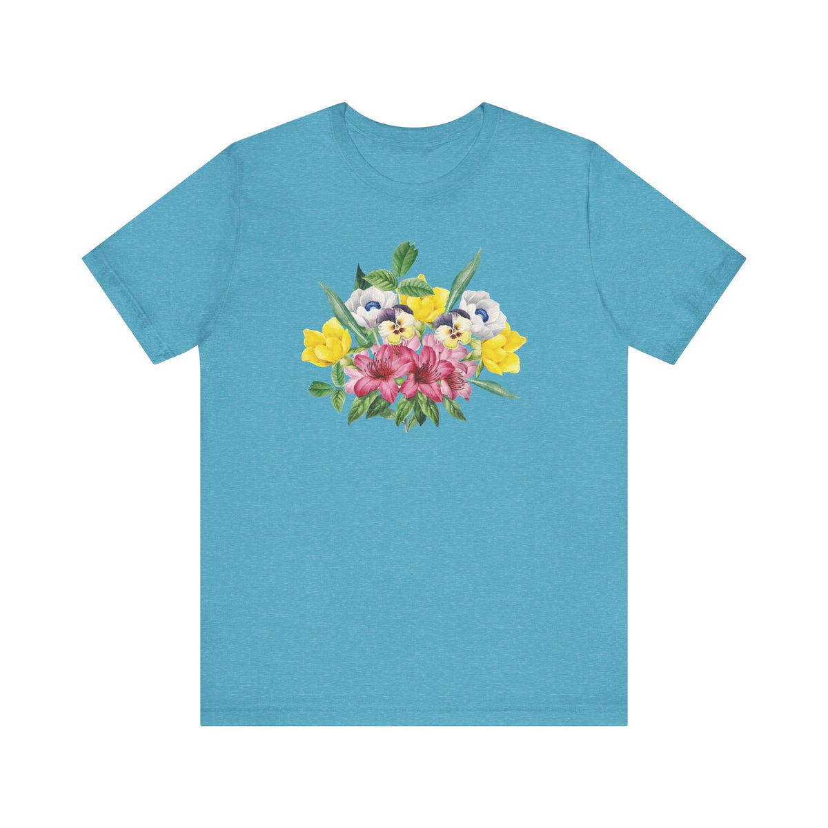 Floral Graphic Tee Shirt - Bella+Canvas Unisex 100 Cotton 49