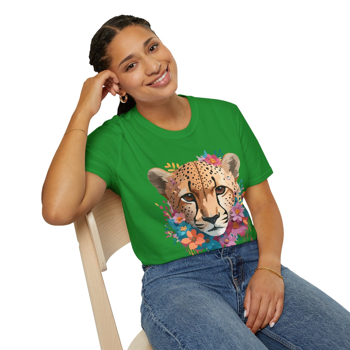 Cheetah Print Unisex Softstyle Tee Gildan 64000 Cotton Short Sleeve Shirt
