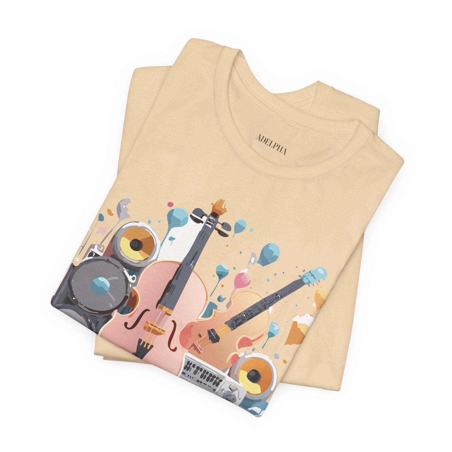 Adelpha Vintage Inspired Music Graphic T Shirt Unisex Jersey Short Sleeve Tee Artwork