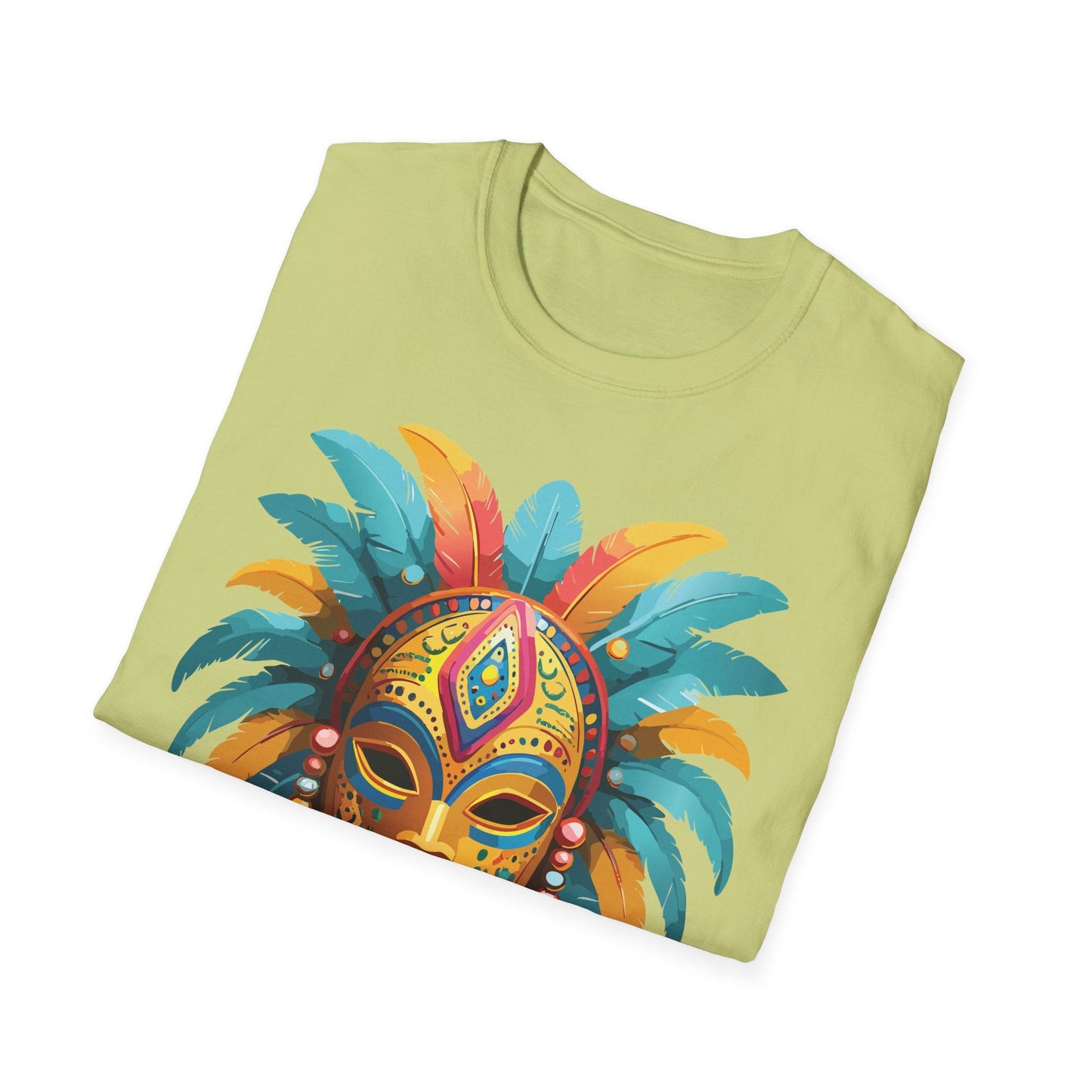 Unisex Mask Tee Shirt Masquerade Design Softstyle Gildan 64000 Comfortable Cotton Tee