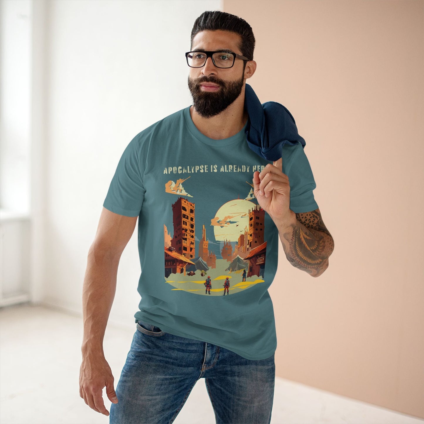 Unisex Premium Cotton Staple Tee With Original Art Design From Retro2Nova Art Collection