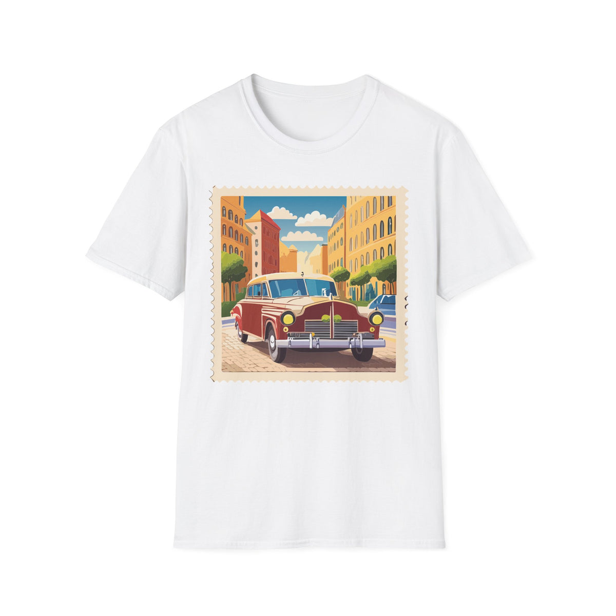 Vintage Convertible Car illustration T-Shirt | Retro City Street