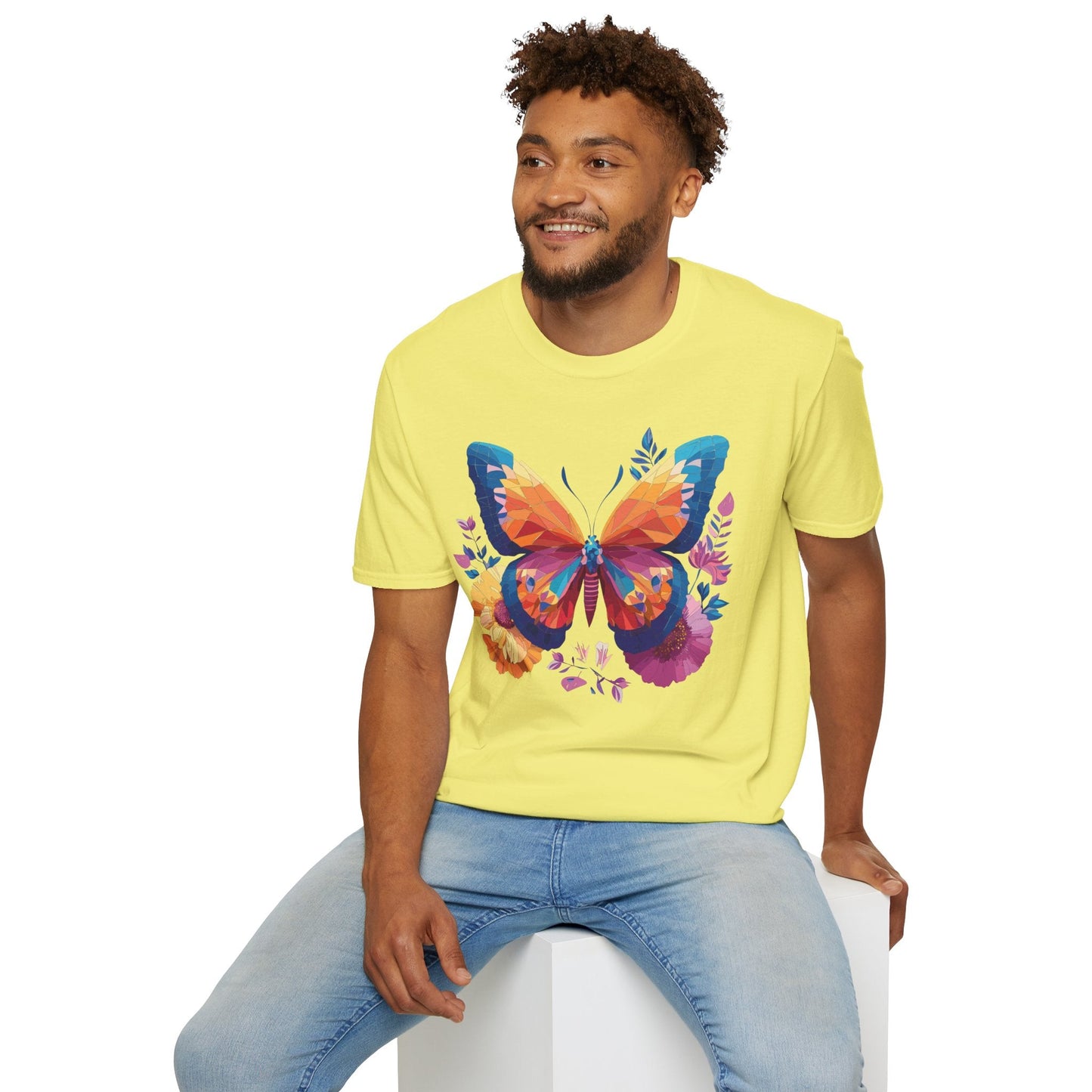 Butterfly Shirt Unisex Softstyle Short Sleeve Tee Monarch Butterfly 100 Percent Cotton