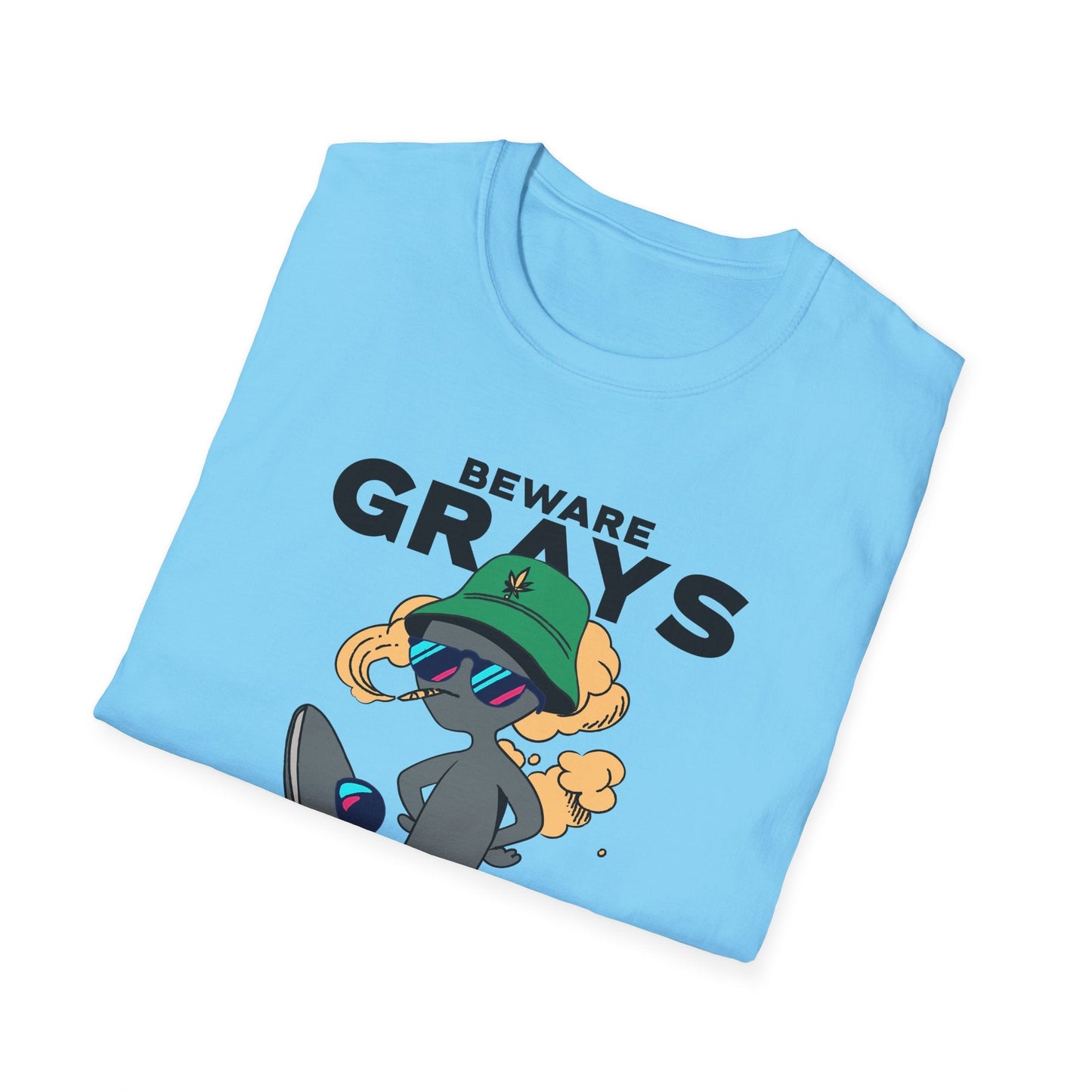 Funny Aliens UFO Graphic Unisex Cotton T-Shirt  18