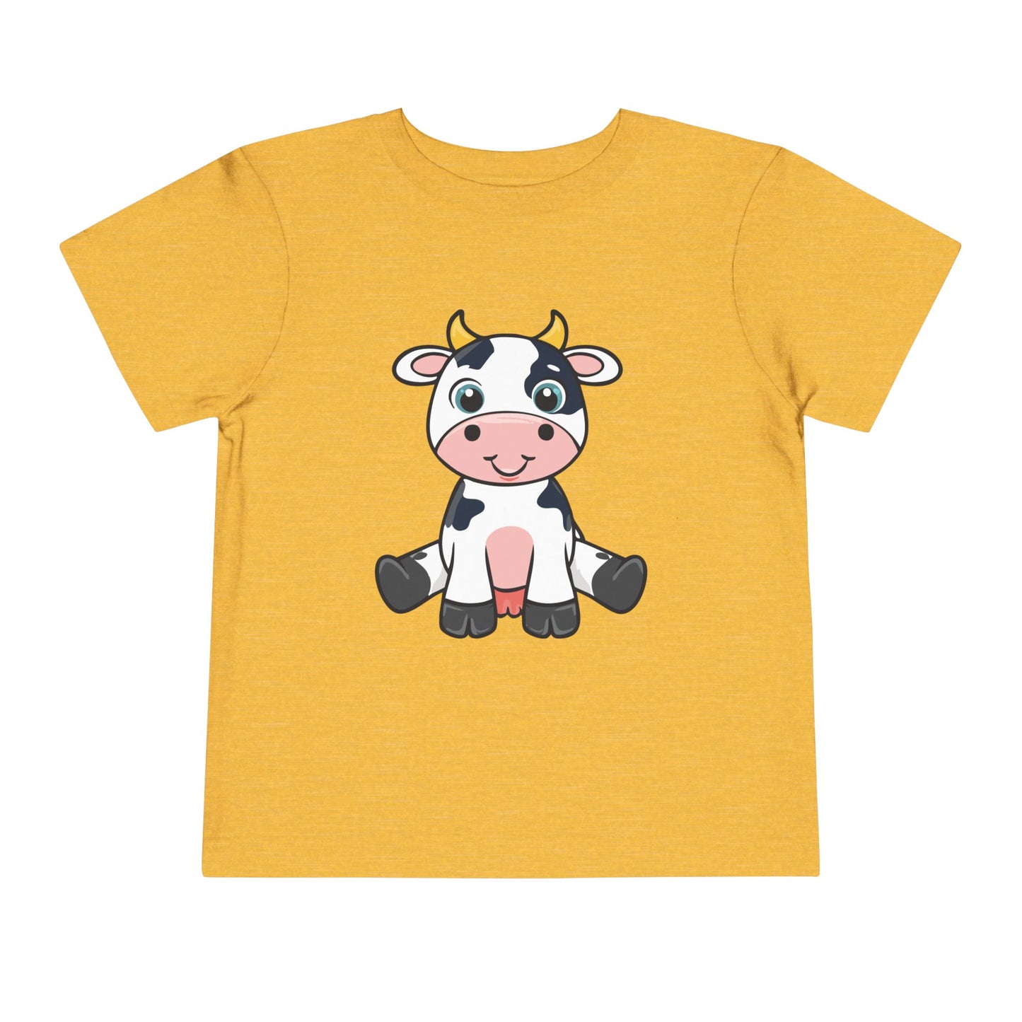 Cute Cow Toddler Short Sleeve Tee - Adorable Kids T-Shirt for Animal Lovers (T2-T5)