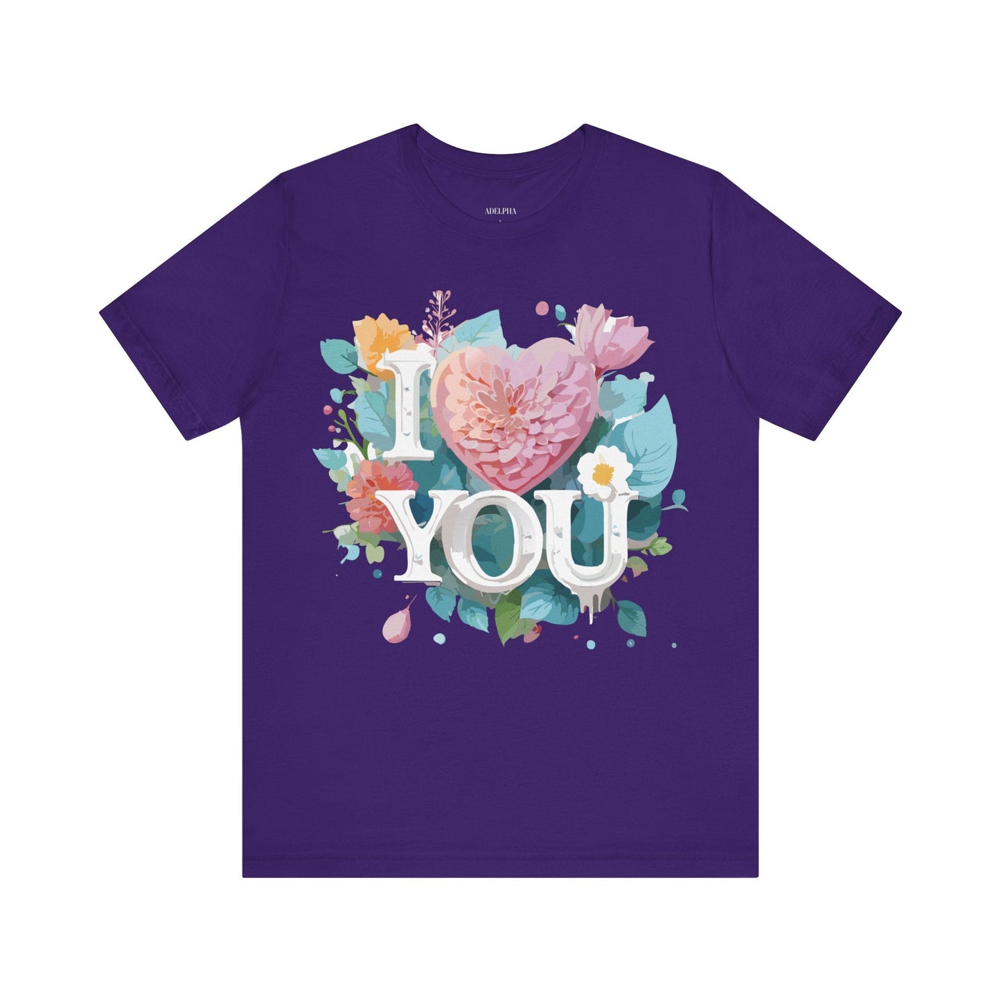 Valentine Day Graphic Unisex 100 Cotton Vintage Artwork with Love and Flower Design Tee 9