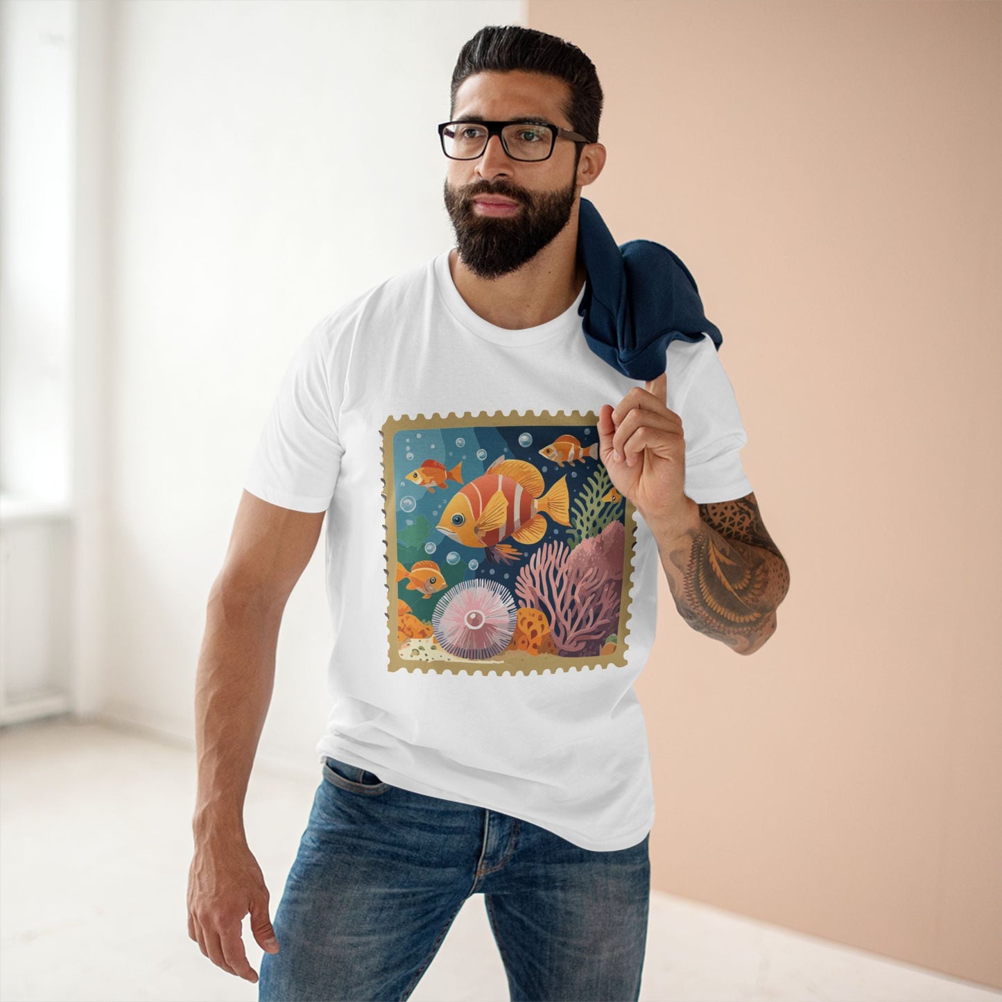 Stamp Shirt Postage Stamp Tee Unisex Premium Cotton Tee With Original Art Design Retro2Nova