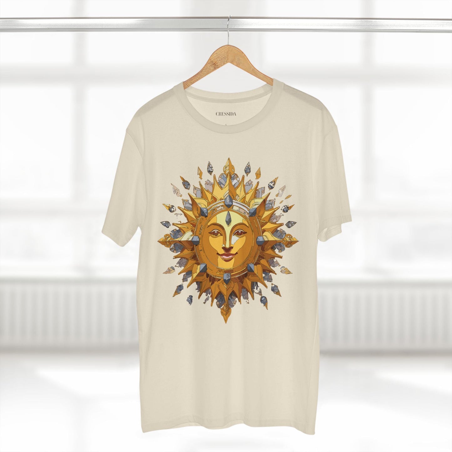 Gold Sun Graphic Unisex 100 Cotton T-Shirt with Golden Art Design 11