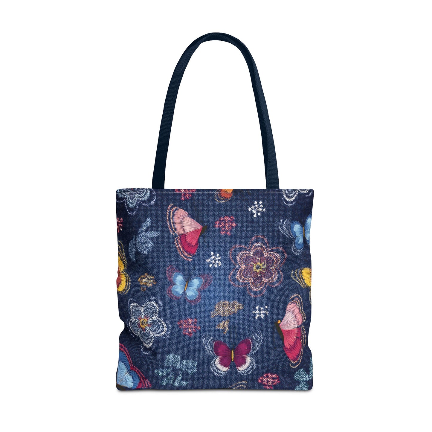 Denim Fabric Imitation Print Unisex Canvas Bag Poly Spun 3 Sizes Tote Bag 168