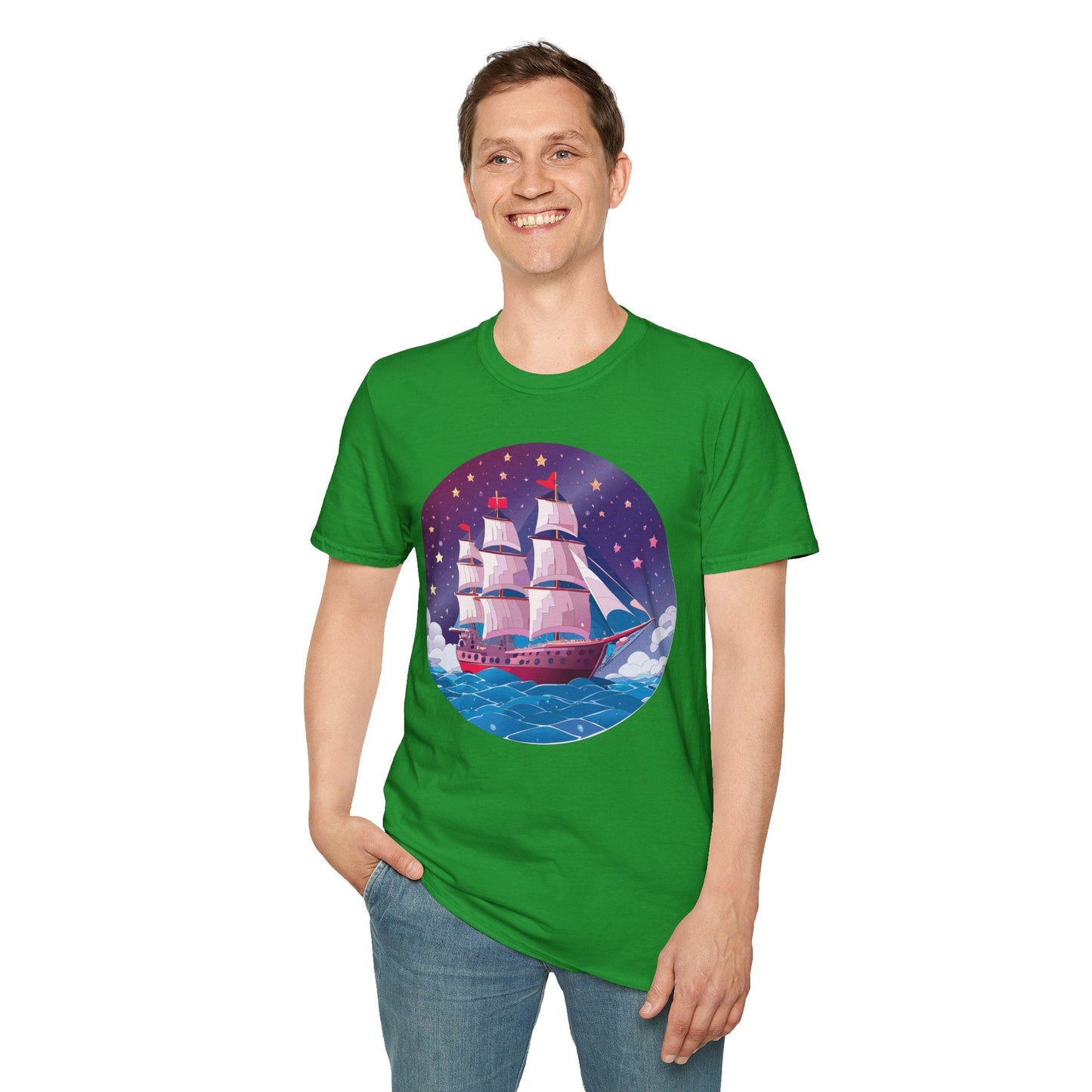 Ship T Shirts Frigate Vessel Tee Unisex Softstyle 64000 Gildan Ring Spun Cotton T Shirt