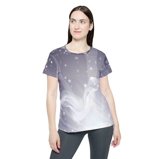 Poly Jersey Tee Shirt with abstract prints