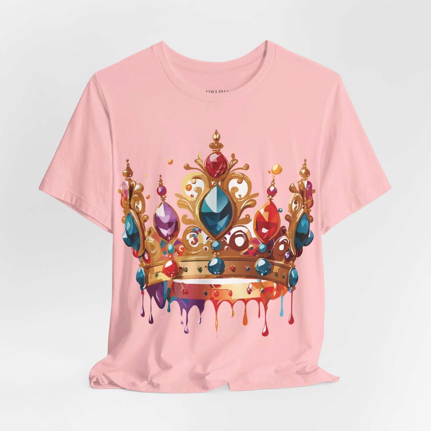 Adelpha Vintage Inspired Graphic Tee Crown Shirt Unisex Short Sleeve Art Design Edition