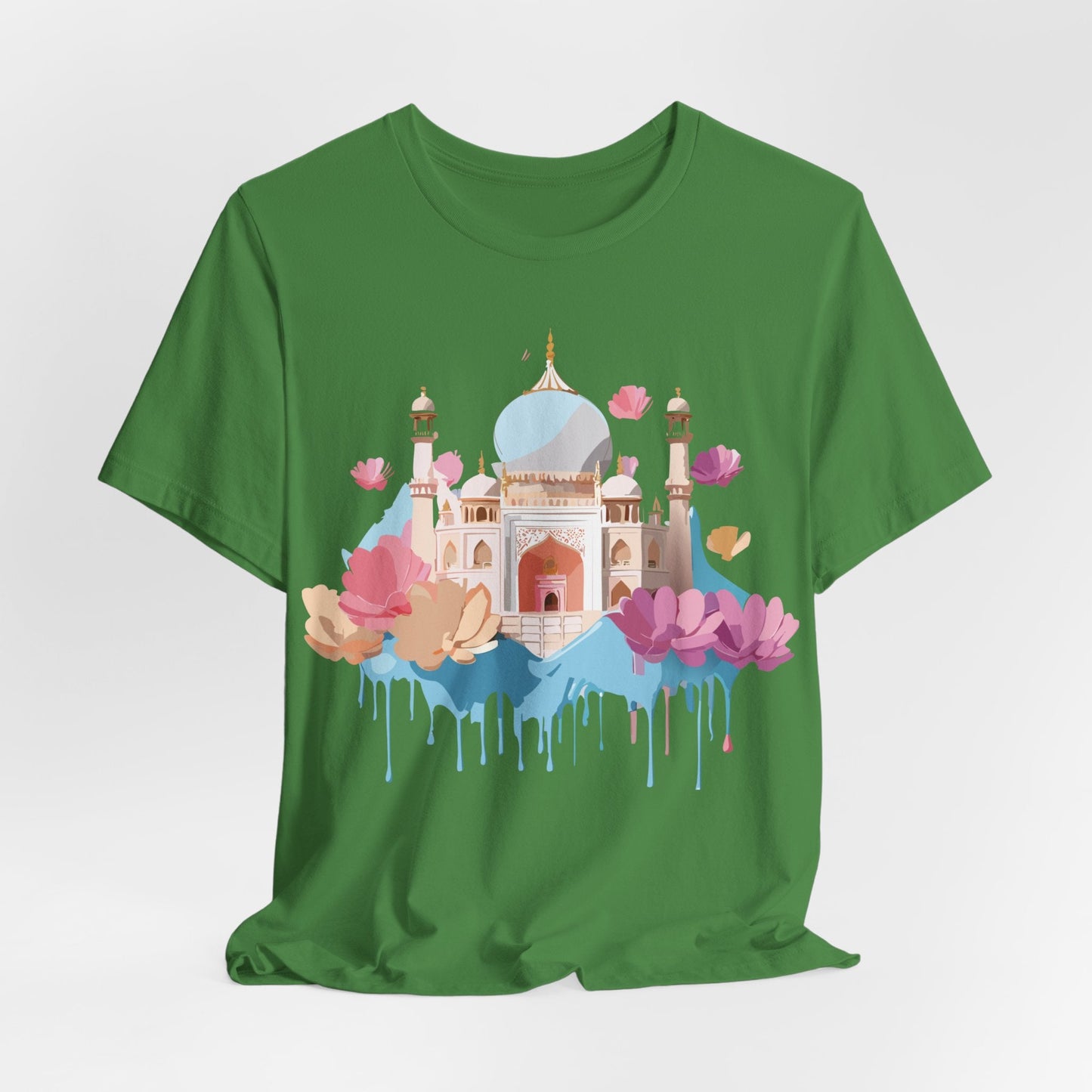 Unisex Taj Mahal Graphic Tee Tourist Shirt With Vintage Adelpha Artwork For Travel Lovers
