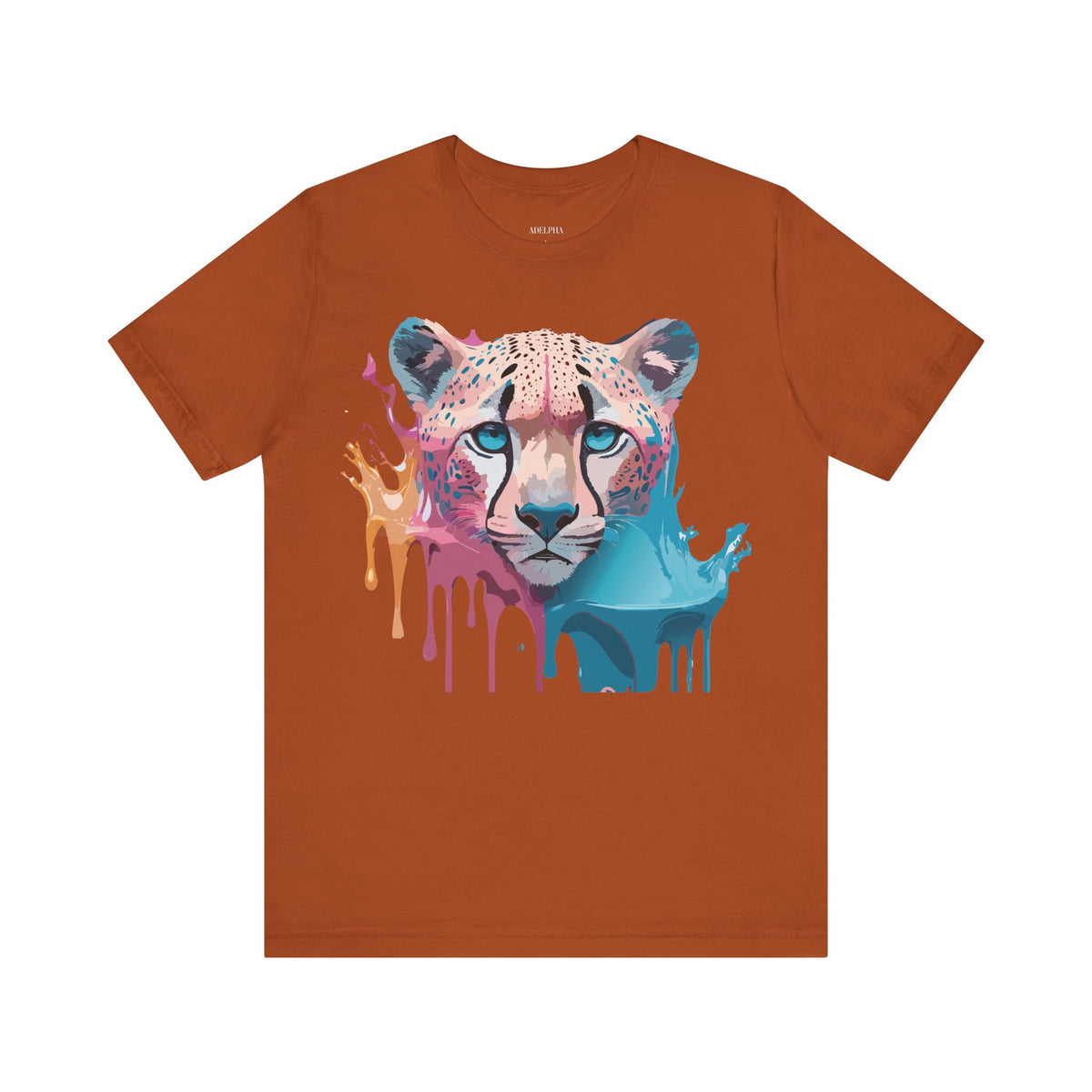 Cheetah Graphic Unisex Cotton Bella+Canvas Tee with Art Animal Design e302