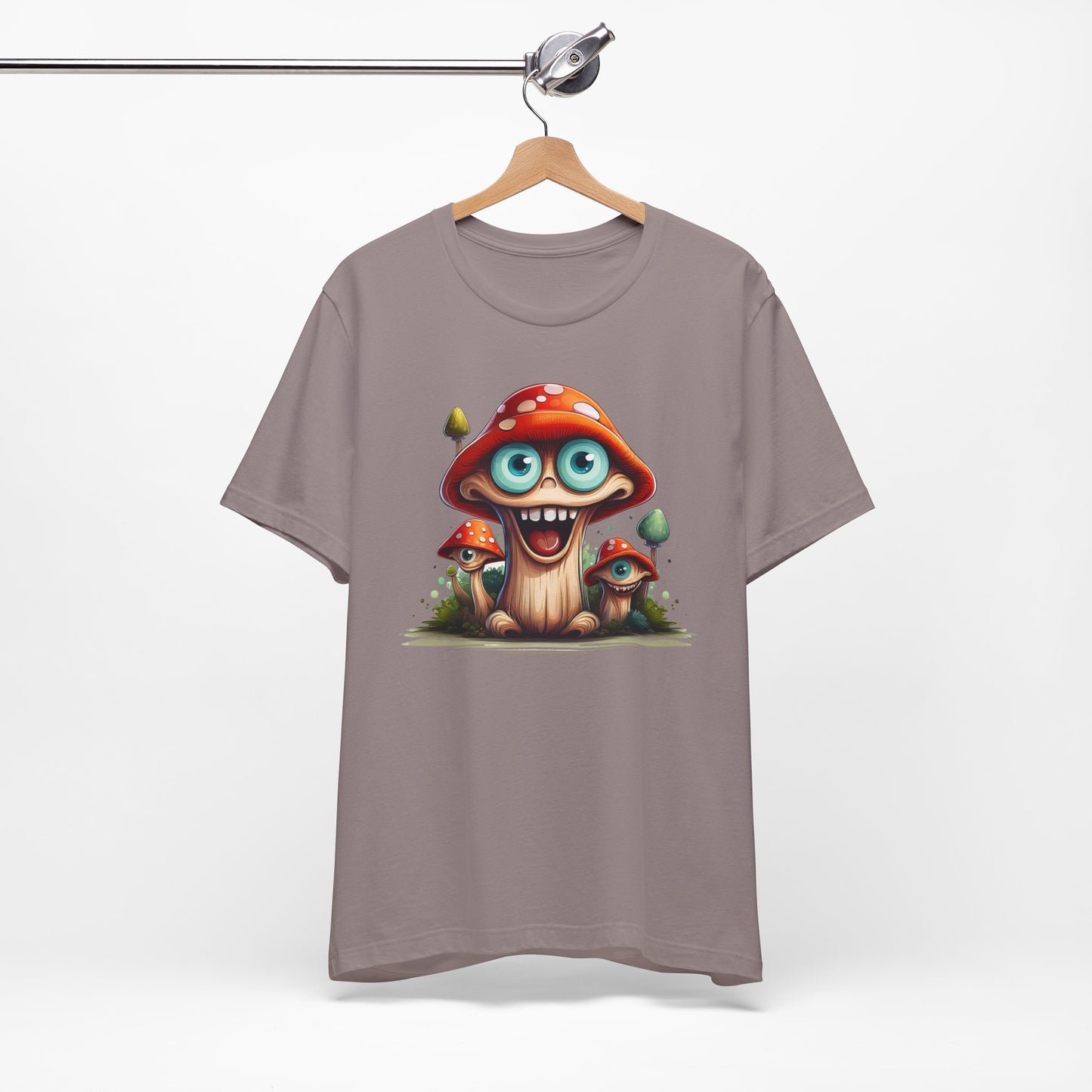 Cute Mushroom Graphic Tee, Fun Cartoon Shirt, Funny Mushroom Shirt, Cute Cartoon Tees, Graphic T-Shirt, Art Design T-Shirt
