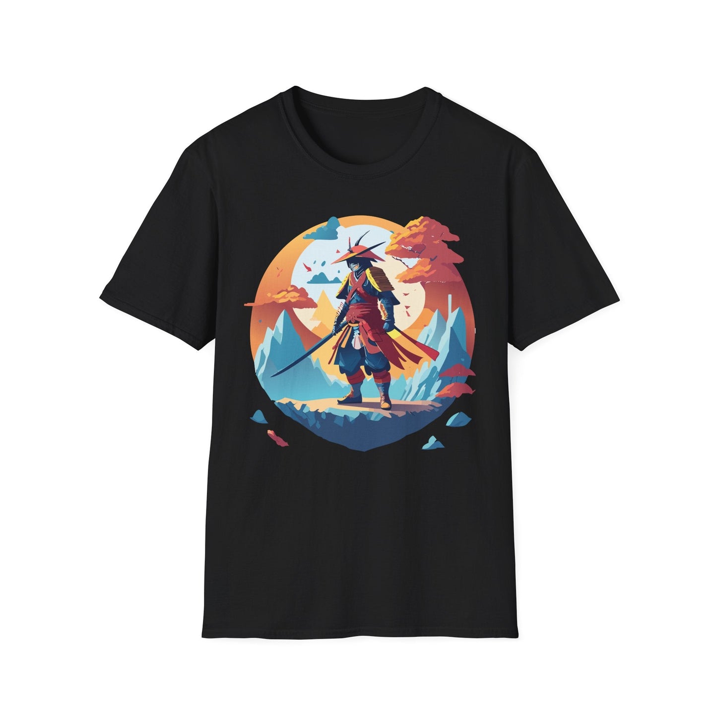 Samurai Shirt Unisex Tee Gildan Softstyle 64000 100 Percent Ring Spun Cotton Lightweight