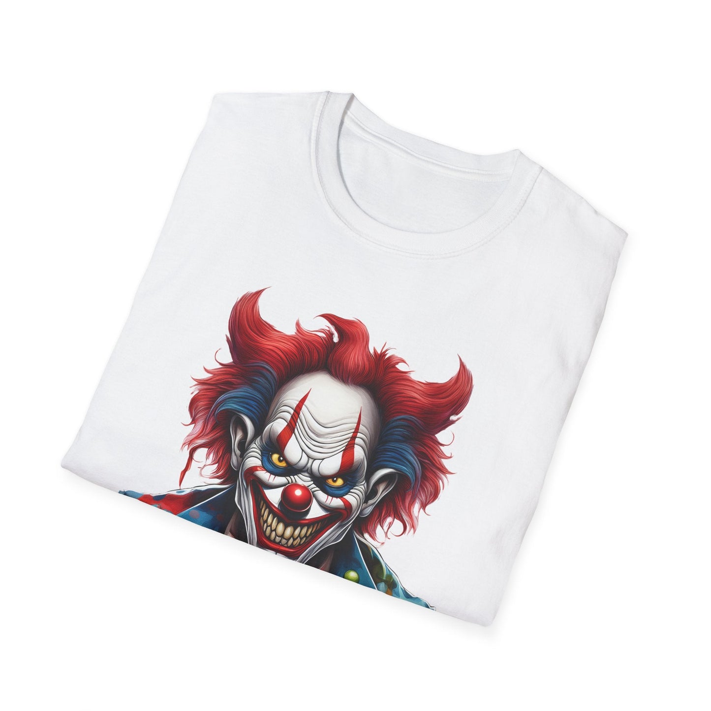 Unisex Clown Shirt With Funny Man Circus Print Tee Gildan Softstyle 64000 Classic Comfort Wear