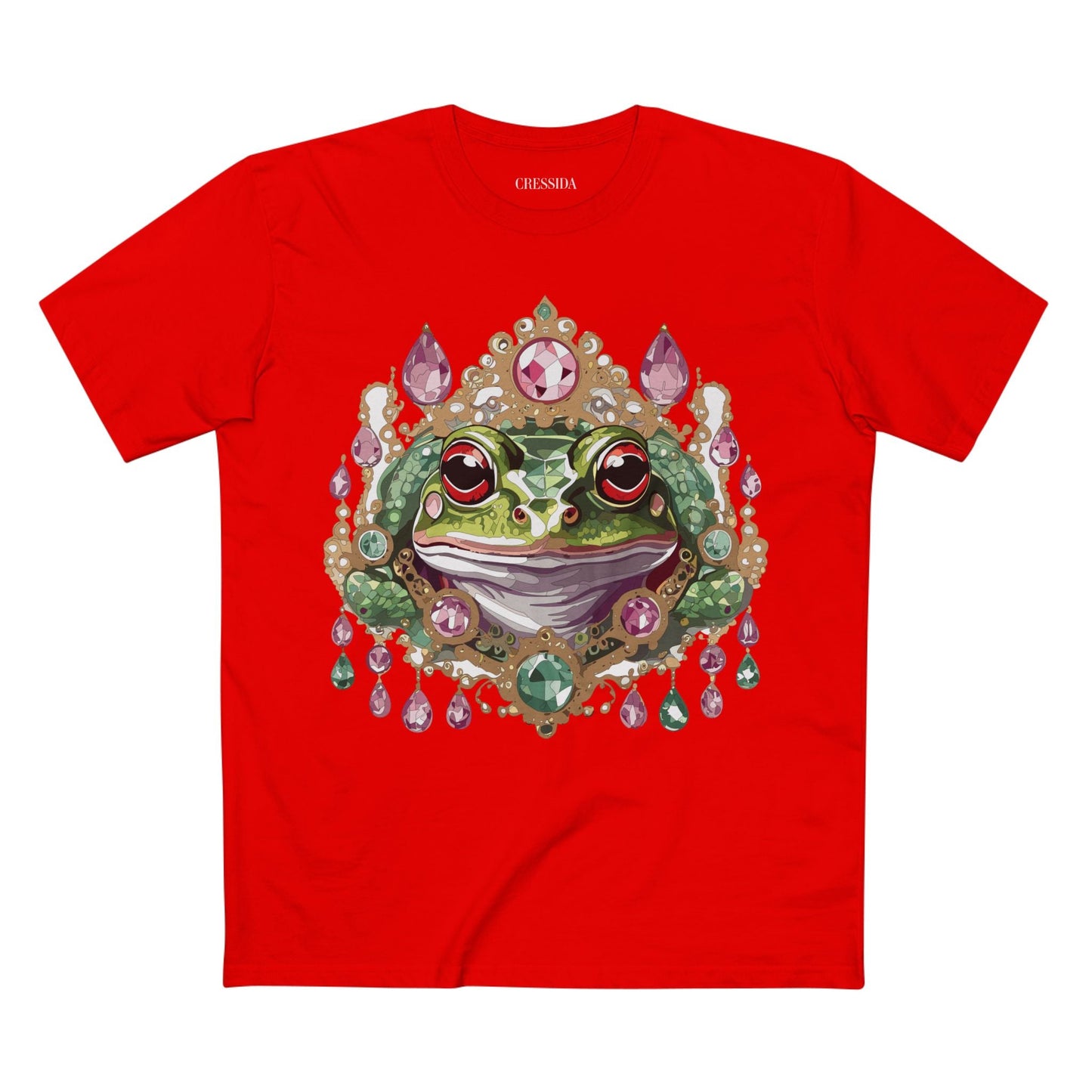 Frog Graphic Unisex 100 Cotton Tee With Unique Animal Golden Medallion Art Design 26