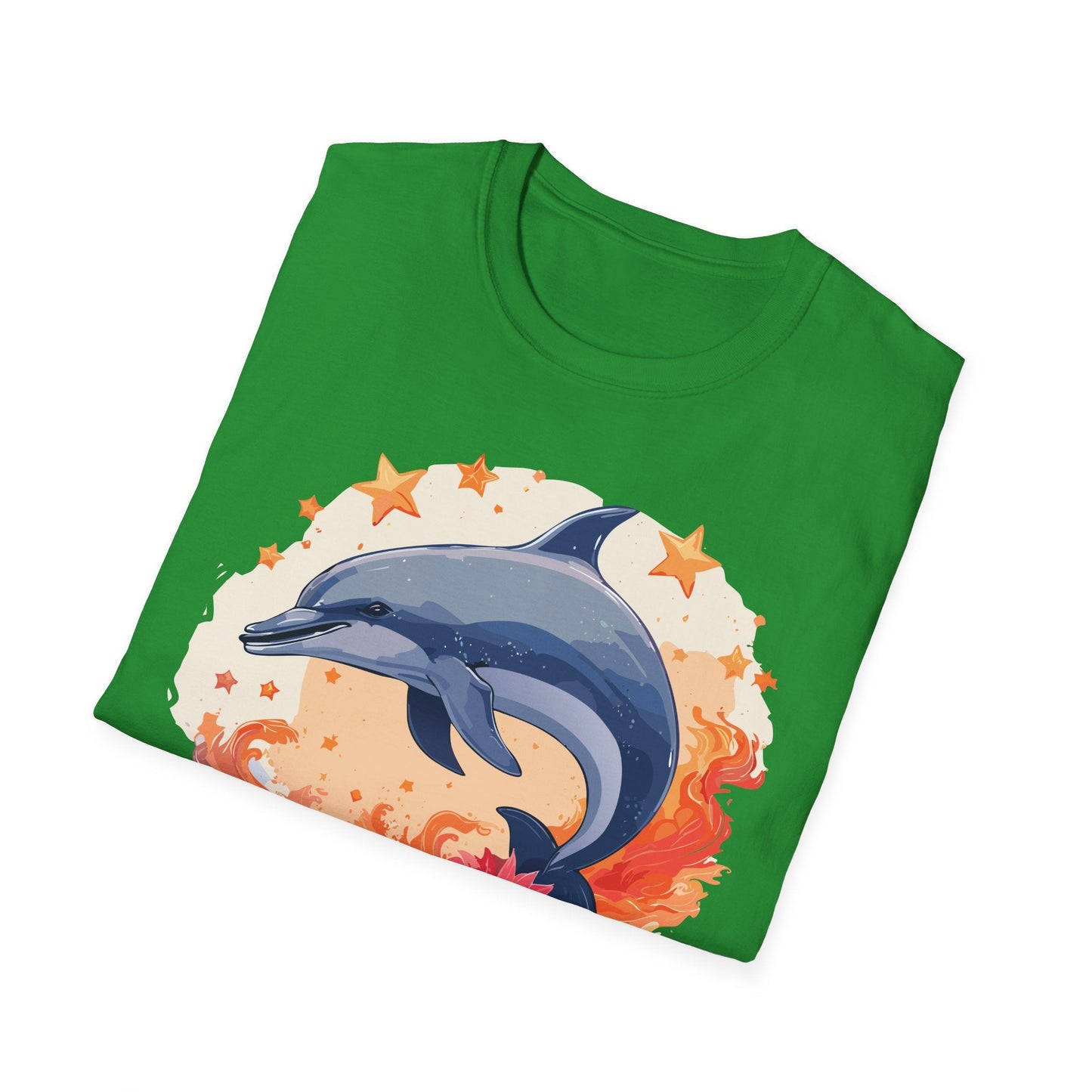 Dolphin Shirt Unisex Tee Gildan Softstyle 64000 100 Percent Ring Spun Cotton Comfort Wear