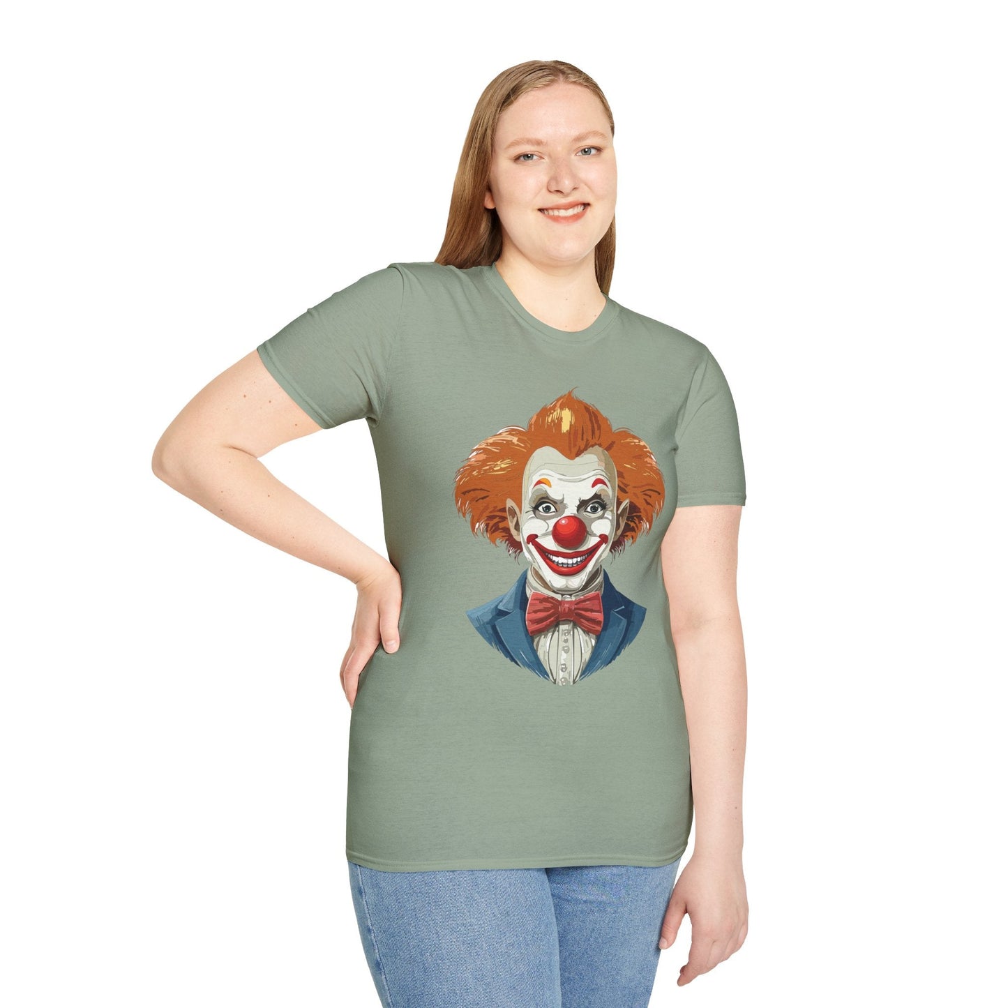 Clown Shirt Unisex Funny Man Circus Tee Softstyle Gildan 64000 Short Sleeve Shirt Premium