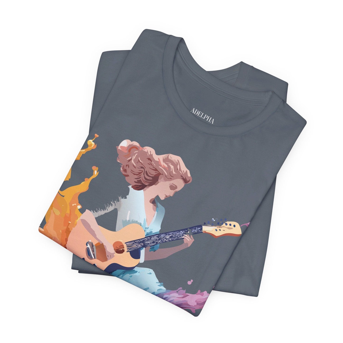 Adelpha Music Graphic Tee Unisex Vintage Inspired Art Design Short Sleeve T Shirt
