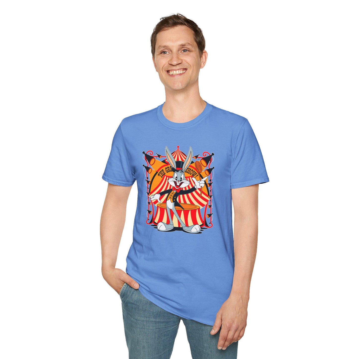 Bugs Bunny Unisex Shirt Gildan Softstyle Tee Cartoon Graphic Design 100 Percent Cotton