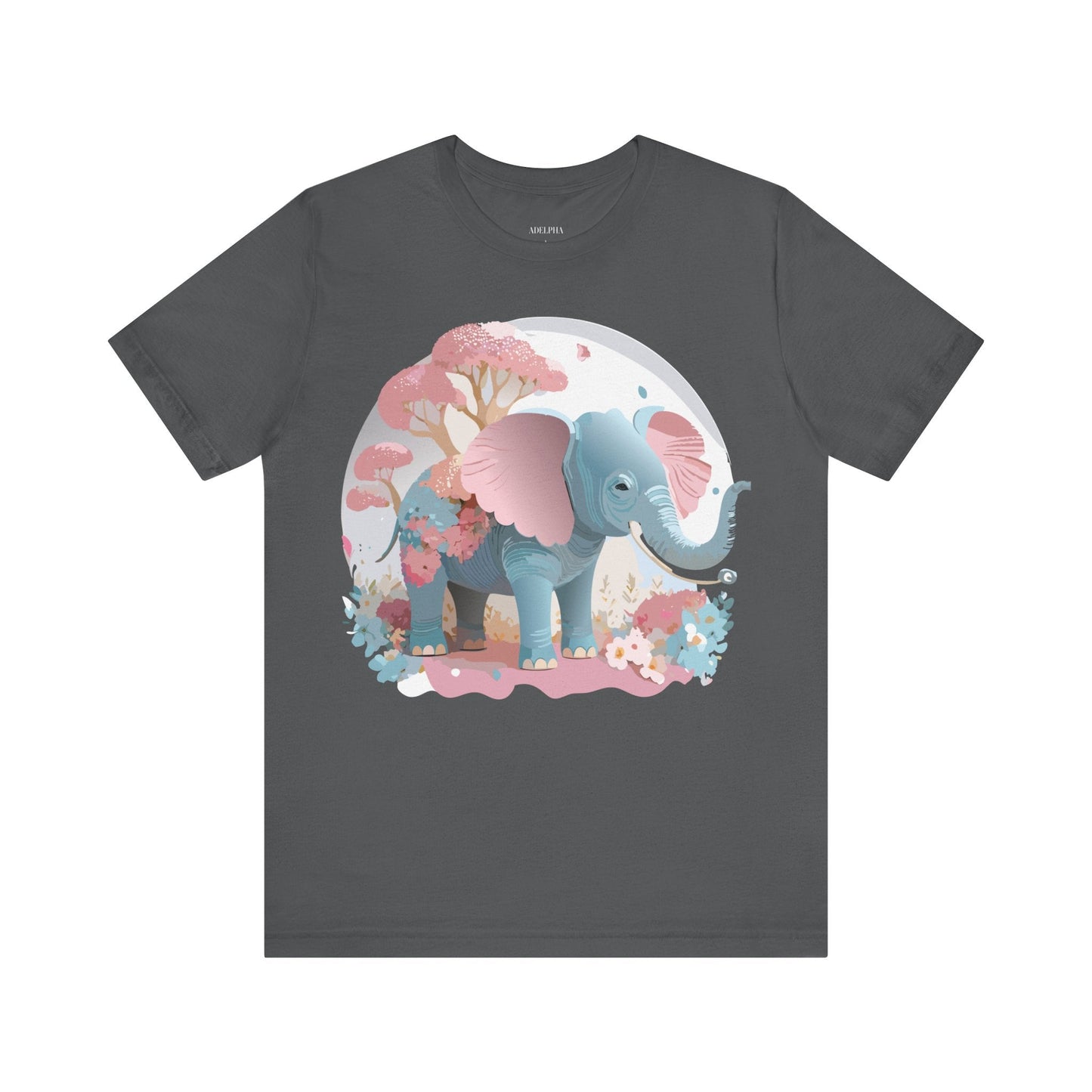 Adelpha Graphic Tee Unisex Vintage Inspired Artwork Elephant Short Sleeve Shirt Premium