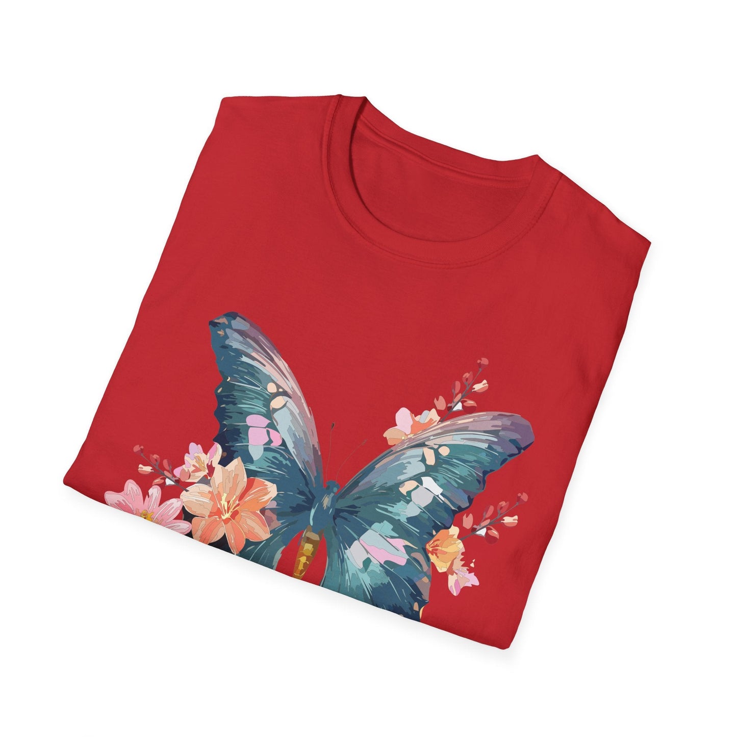 Butterfly T Shirt Unisex Gildan Softstyle 64000 100 Percent Ring Spun Cotton Monarch Tee