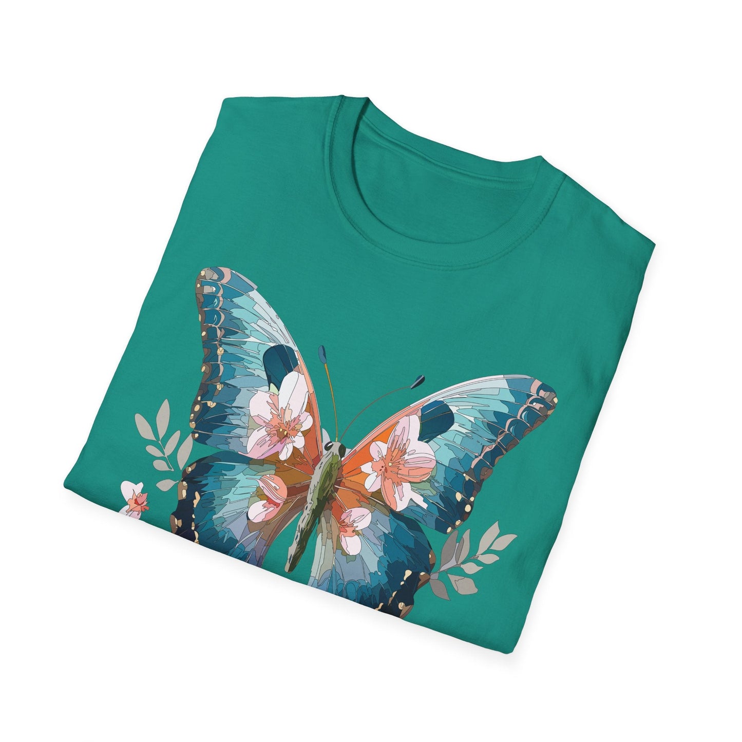 Butterfly Shirt Unisex T Shirt Monarch Butterfly Print Gildan Softstyle 64000 Cotton Tee Classic