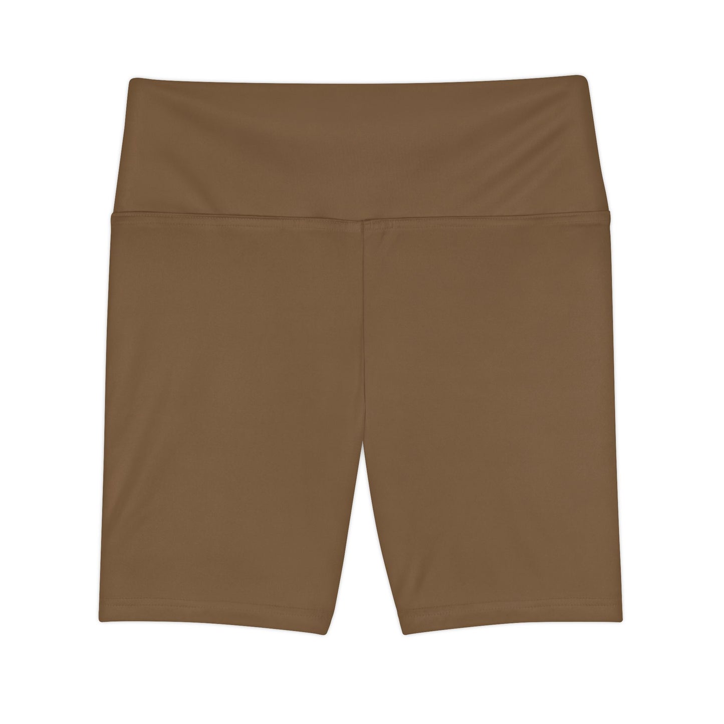 Olive Wood Brown High-Waist Women’s Workout Shorts — Everyday Active Biker Shorts