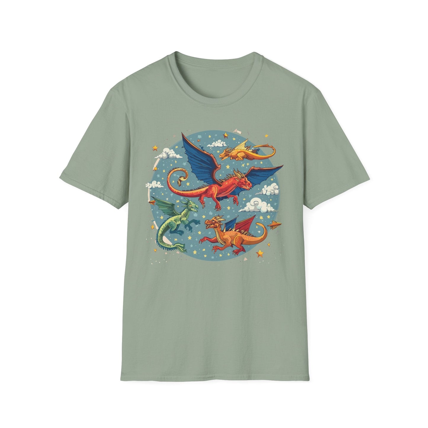 Dragon Graphic Unisex 100 Cotton Tee with Animal Artwork Design 12