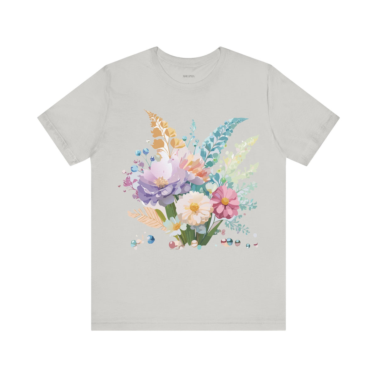 Floral Graphic Tee Shirt - Bella+Canvas Unisex 100 Cotton 16