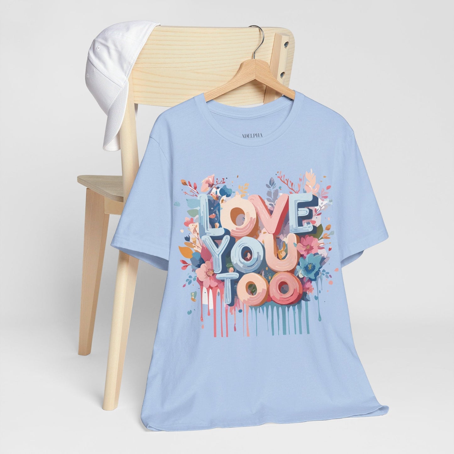 Valentine Day Graphic Unisex 100 Cotton Vintage Artwork with Love and Flower Design Tee 41