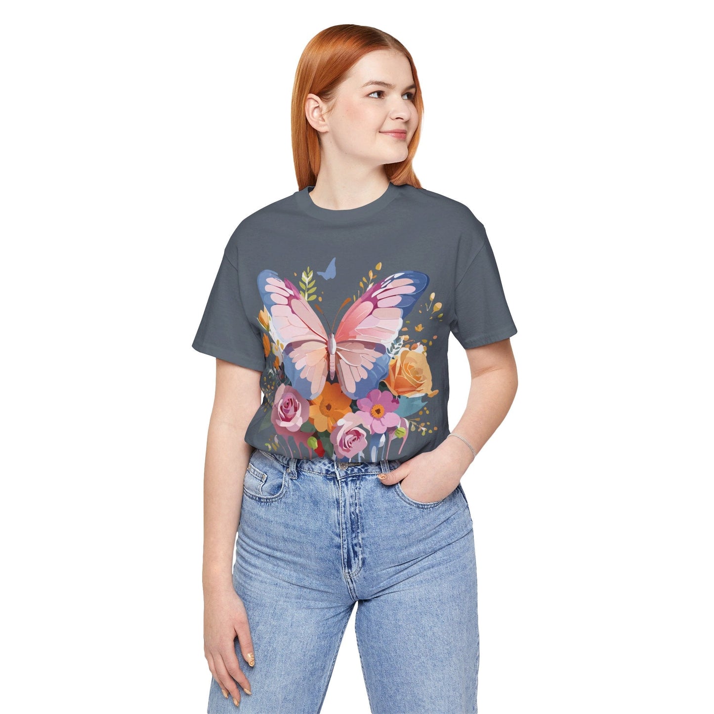 Butterfly Graphic Tee Unisex Short Sleeve Jersey Shirt By Adelpha