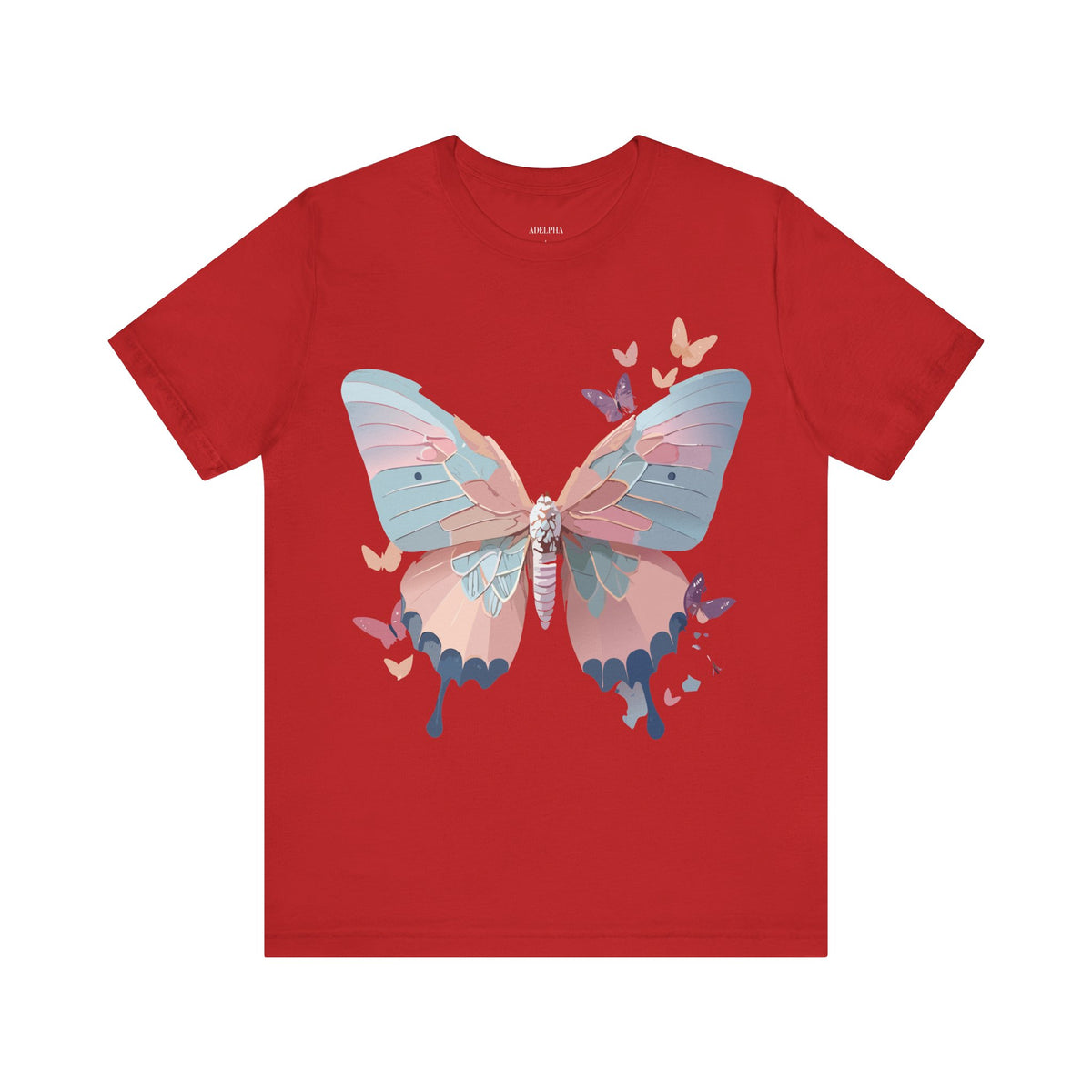Butterfly Graphic Unisex Cotton Bella+Canvas Tee with Art Design n75