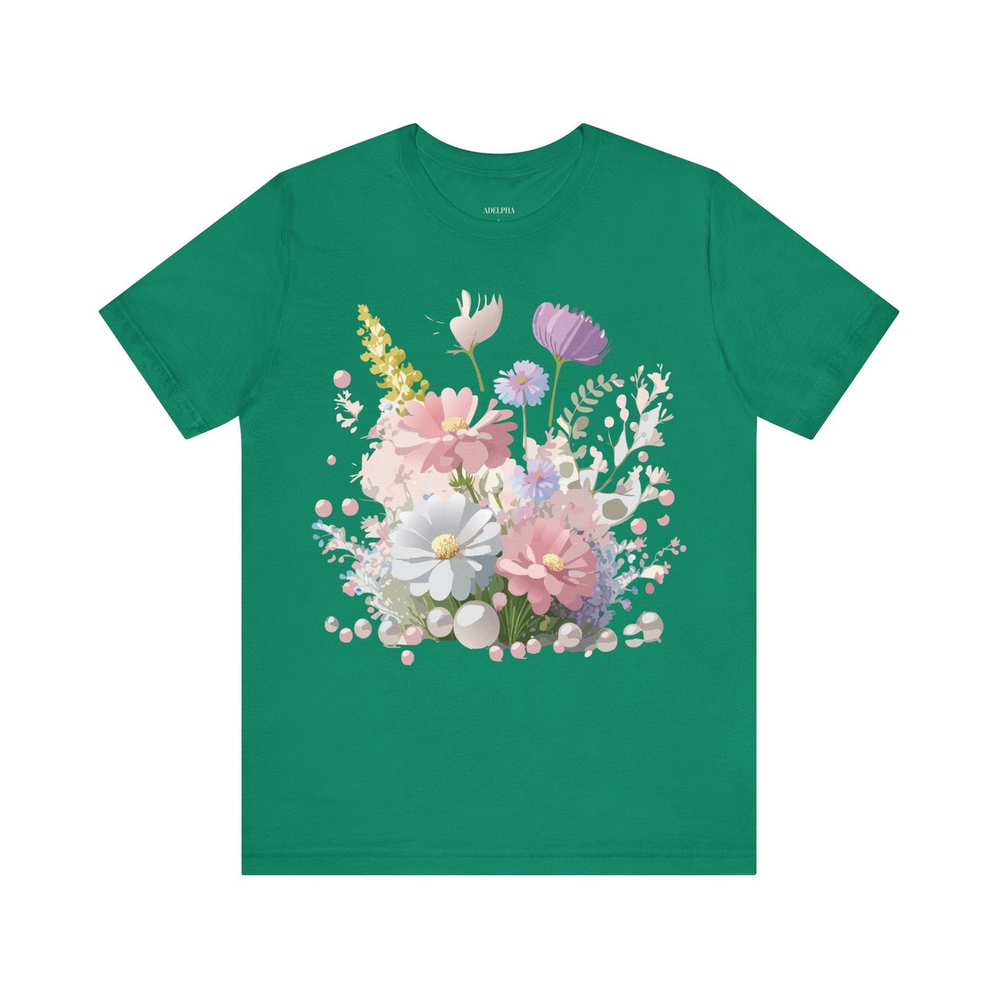 Adelpha Floral Graphic T Shirt Unisex Jersey Short Sleeve Art Design Vintage Inspired Premium