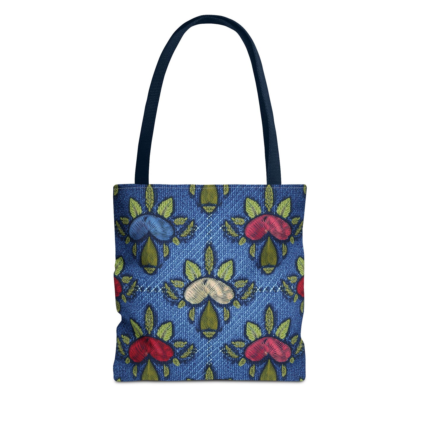 Denim Fabric Imitation Print Unisex Canvas Bag Poly Spun 3 Sizes Tote Bag 168