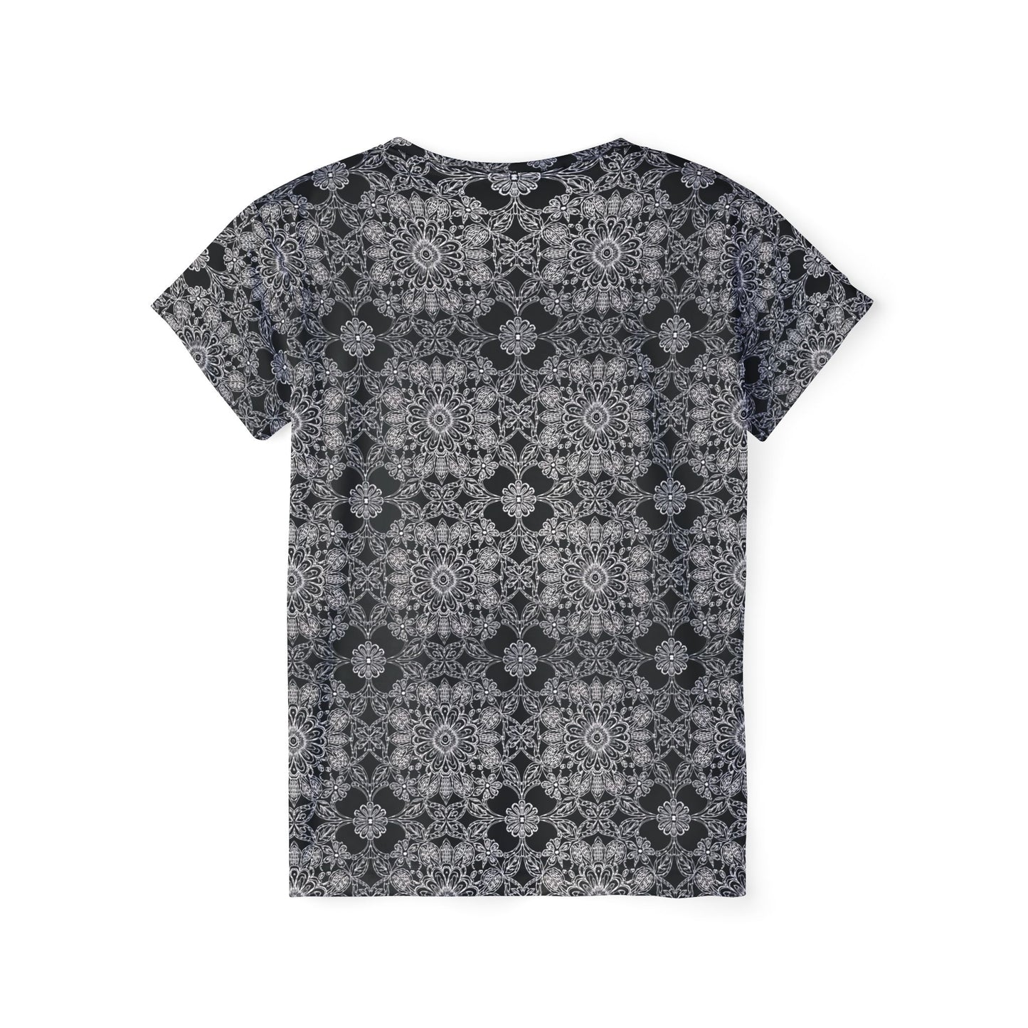 Lace Print Poly Shirt, Poly Shirt with Lace Print, Lace Shirt 56