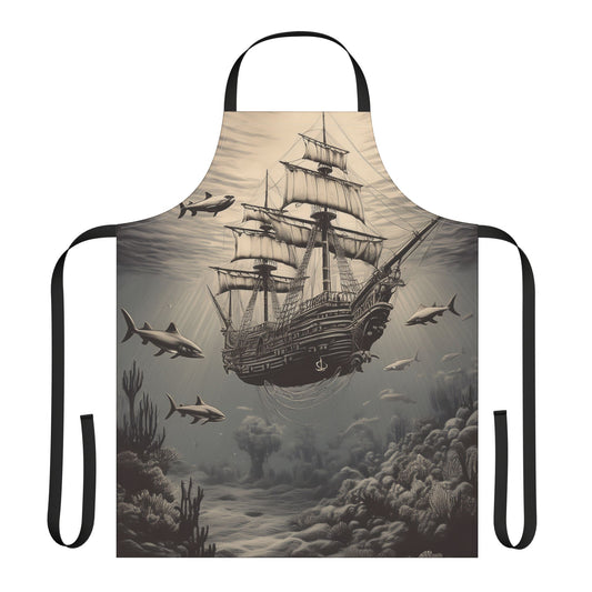 Ship 100% Polyester Stain-resistant 31.5 x 25.6 | Art Print Canvas Apron 4