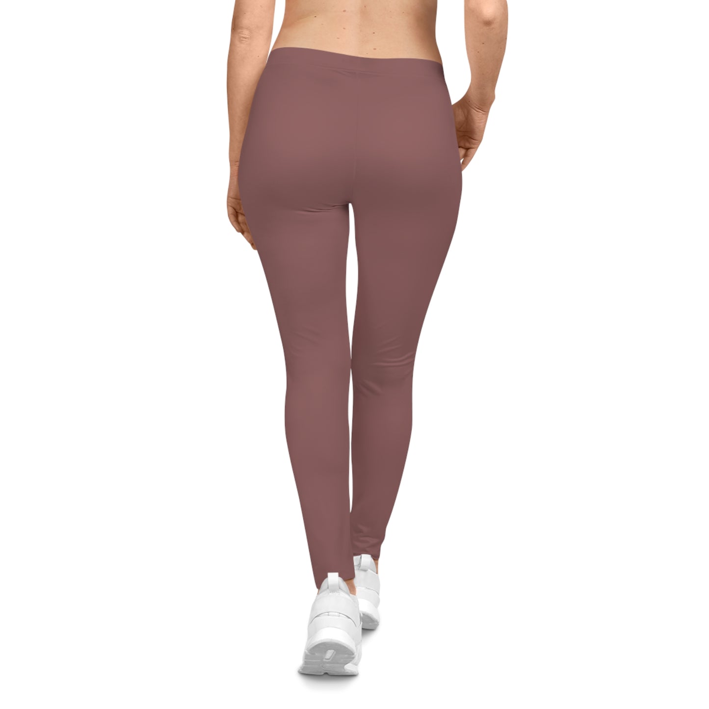 Smoky Rose Color Women's Poly-Span Casual Leggings XS-2XL