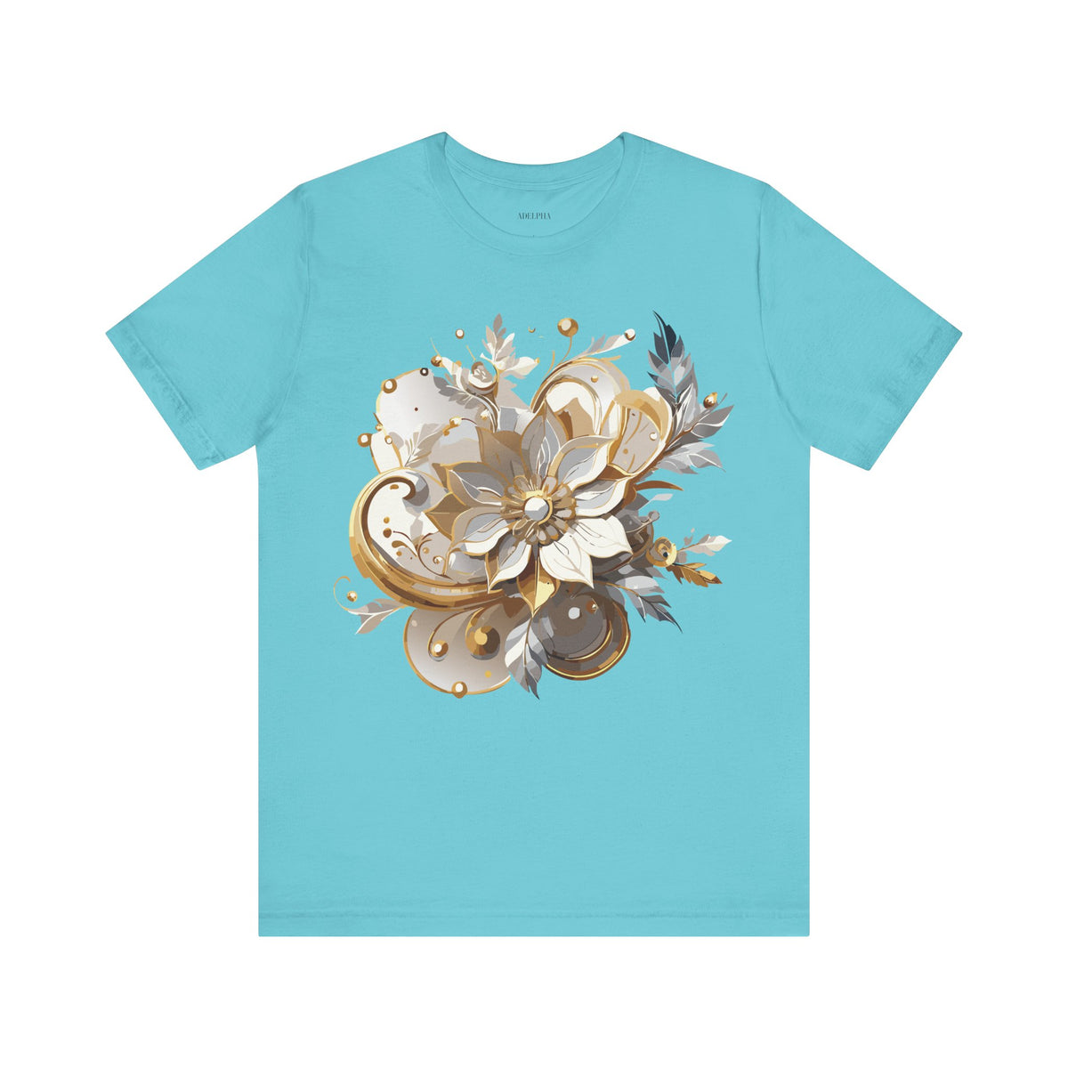 Jewelry Graphic Unisex Cotton Bella+Canvas Tee with Gemstones Art Design m28